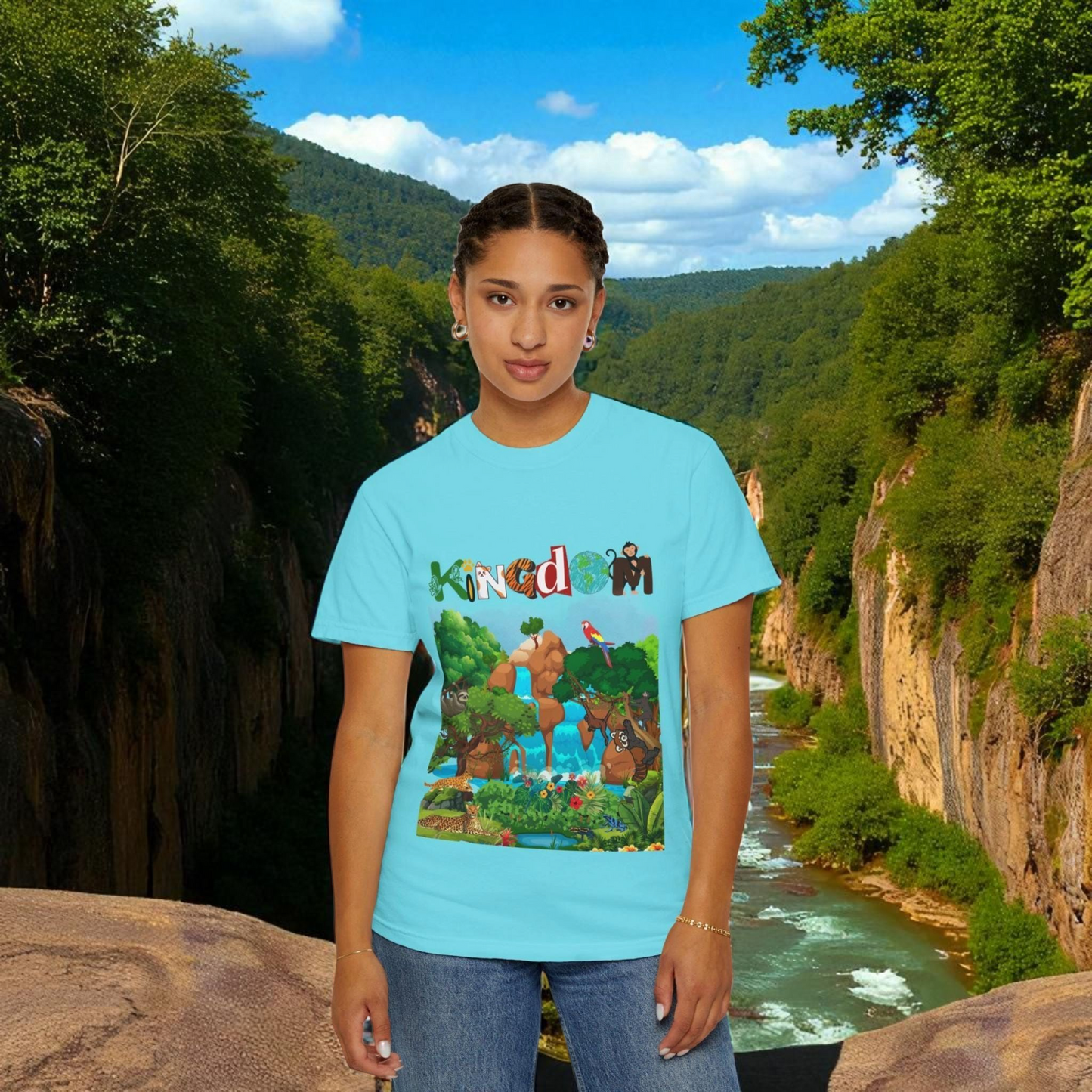Rainforest Animal Graphic Unisex T-shirt, Jungle Wildlife Tee, Nature Lover Gift