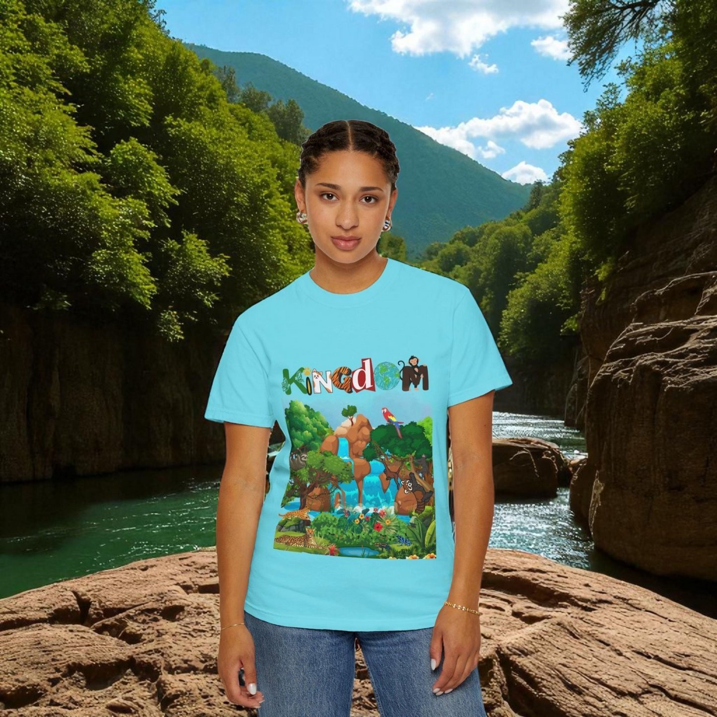 Rainforest Animal Graphic Unisex T-shirt, Jungle Wildlife Tee, Nature Lover Gift