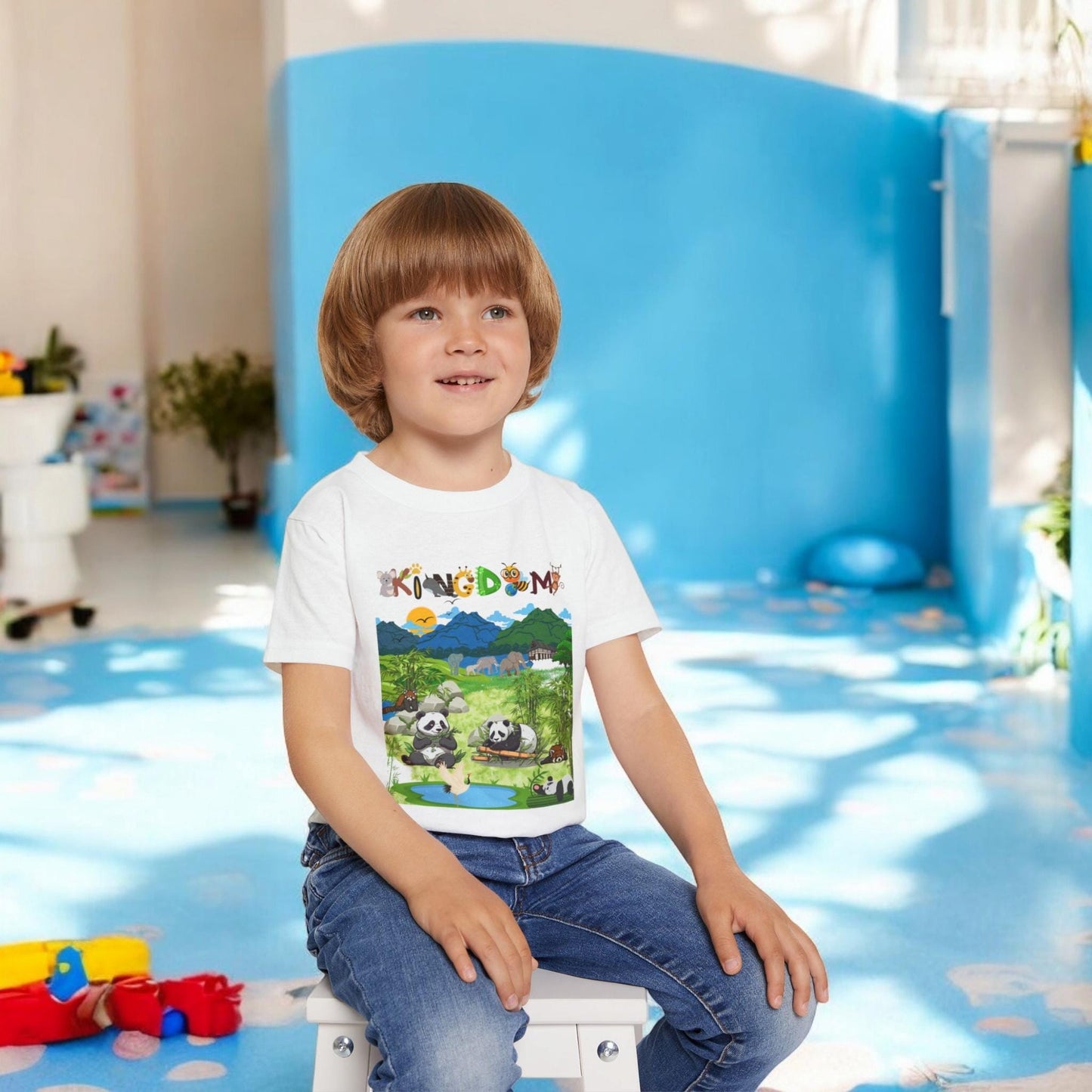 Wild Animals Graphic Toddler T-Shirt, Nature Theme Jungle Safari Shirt
