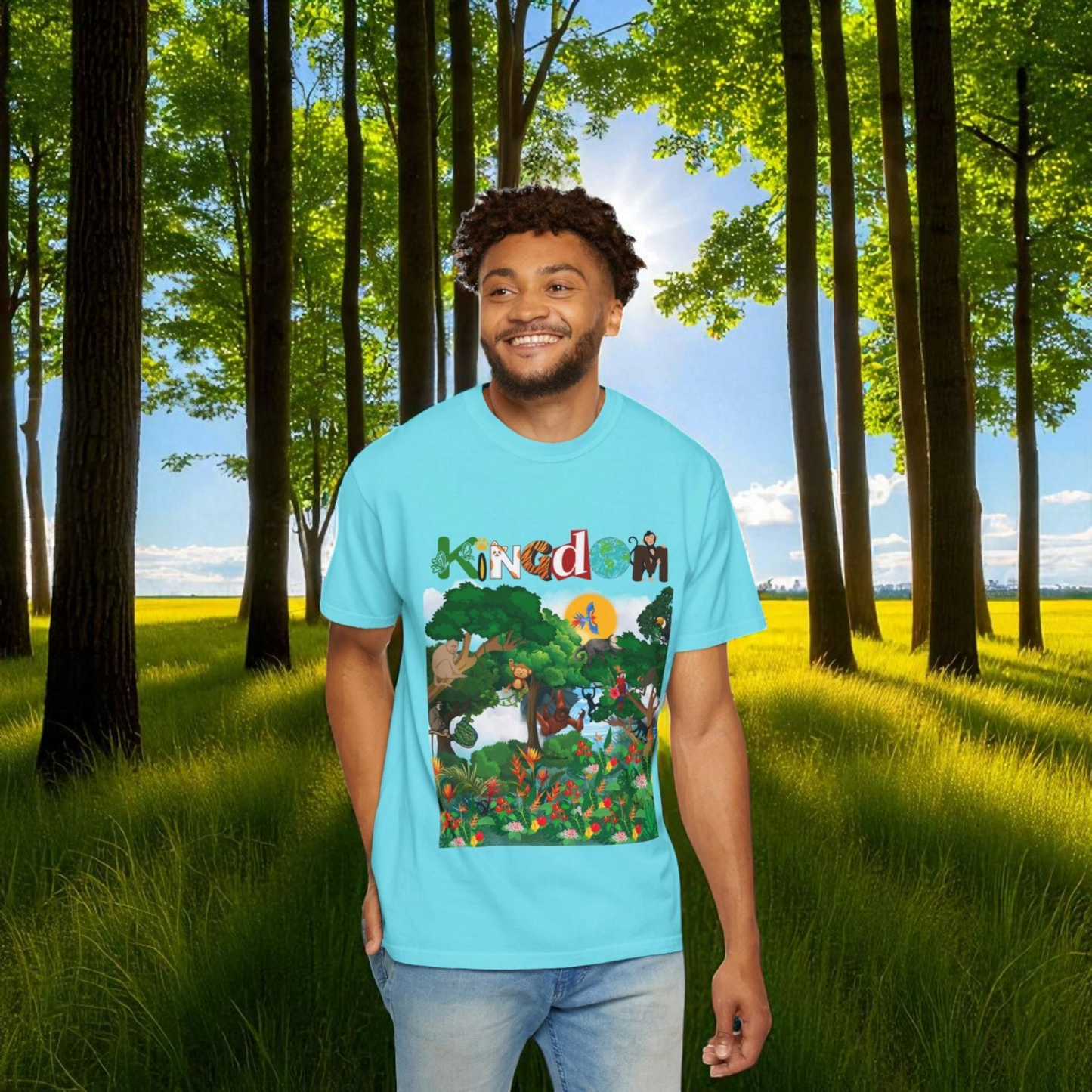 Monkey Graphic Jungle Animals T-shirt, Wildlife Lover Tee, Safari Theme Shirt