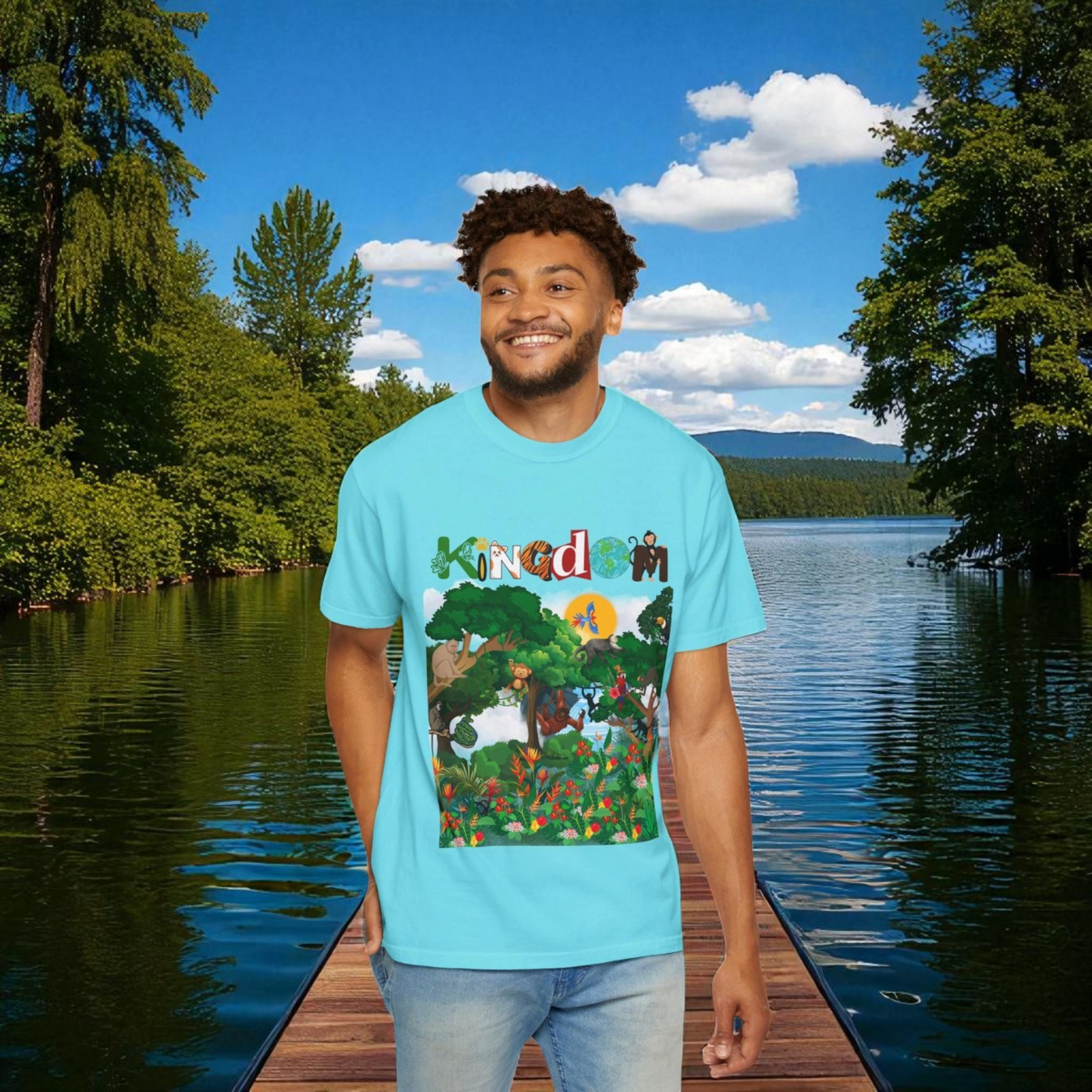 Monkey Graphic Jungle Animals T-shirt, Wildlife Lover Tee, Safari Theme Shirt
