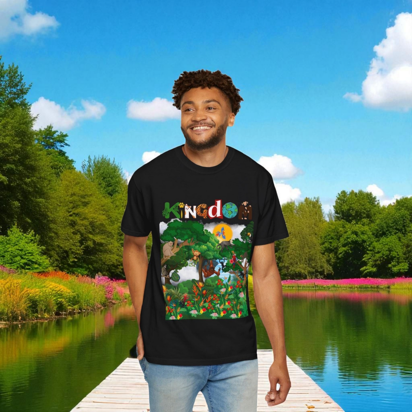 Monkey Graphic Jungle Animals T-shirt, Wildlife Lover Tee, Safari Theme Shirt