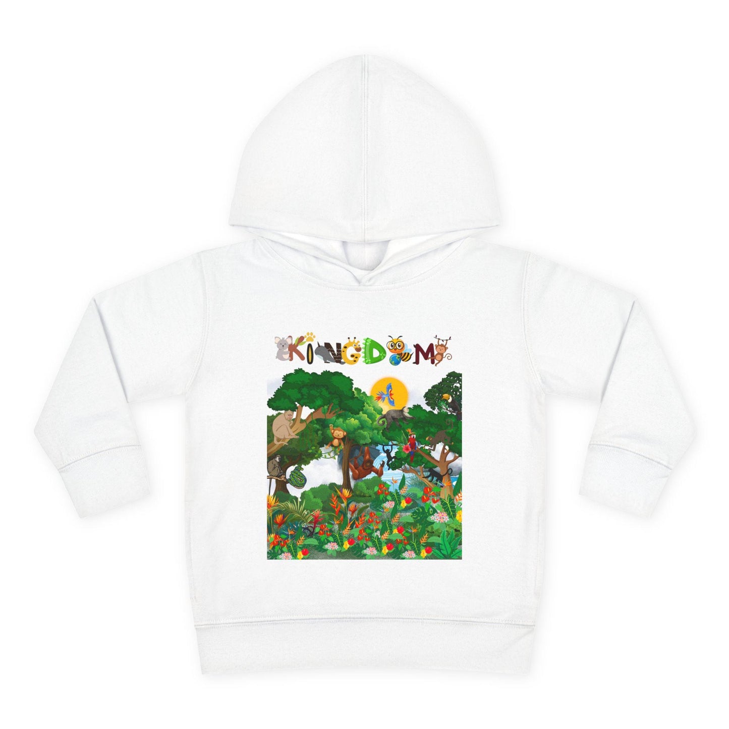 Jungle Animals Toddler Hoodie, Kids Fleece Sweatshirt, Monkey Graphic Baby Pullover