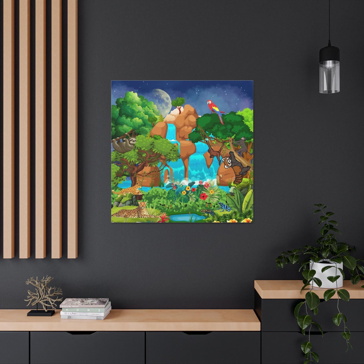 Canvas Gallery Wraps, Jungle Wild Life Art, Animal Wall Art, Nature, Safari Home Decor