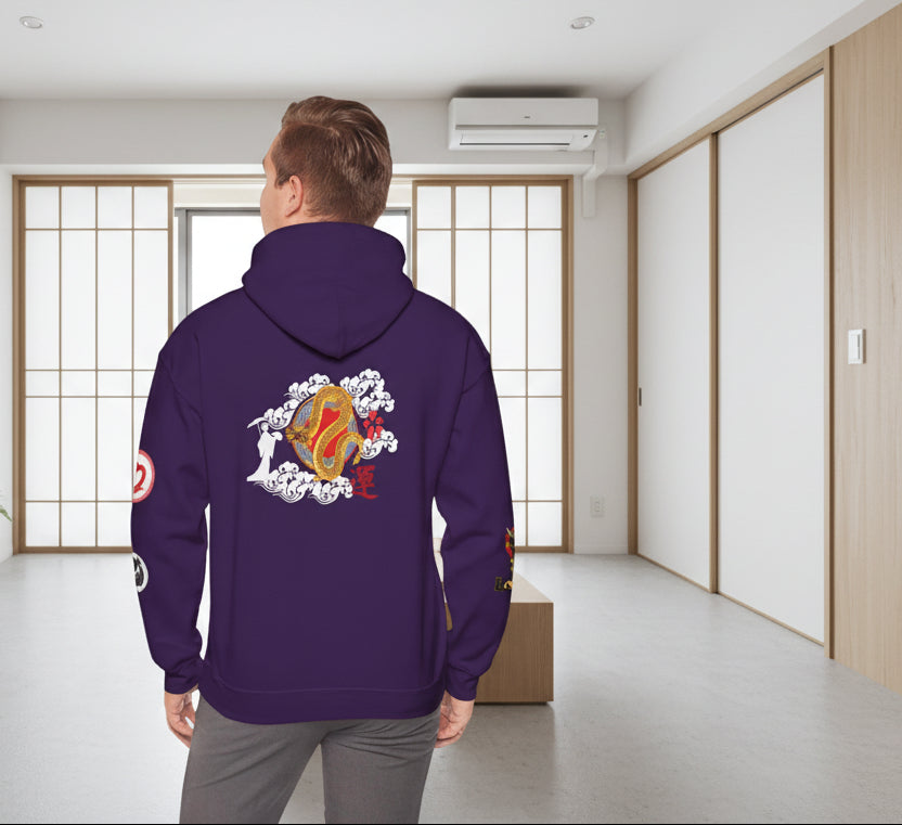 Ninja Dragon Graphic Hoodie, Unisex Sweatshirt, Cosplay Gift, Anime Inspired Pullover