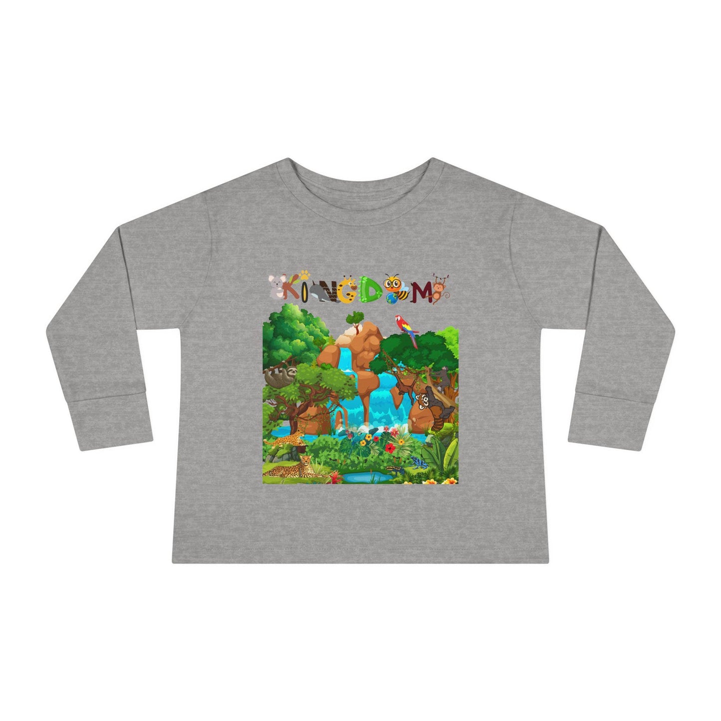 Jungle Animal Toddler Long Sleeve Tee, Wild Life Graphic Baby Shirt, Safari Theme