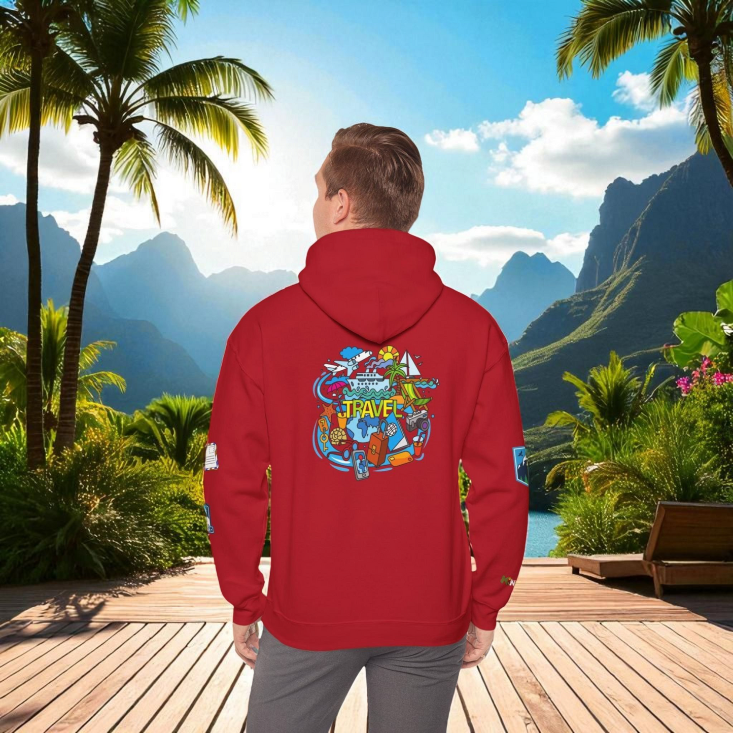 Travel Enthusiast Unisex Hoodie, Vacation Mode Graphic Sweatshirt, Wanderlust Gift