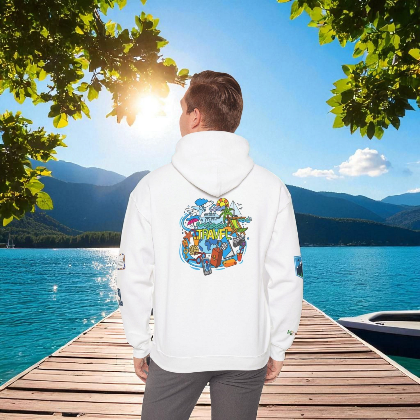 Travel Enthusiast Unisex Hoodie, Vacation Mode Graphic Sweatshirt, Adventure Clothing