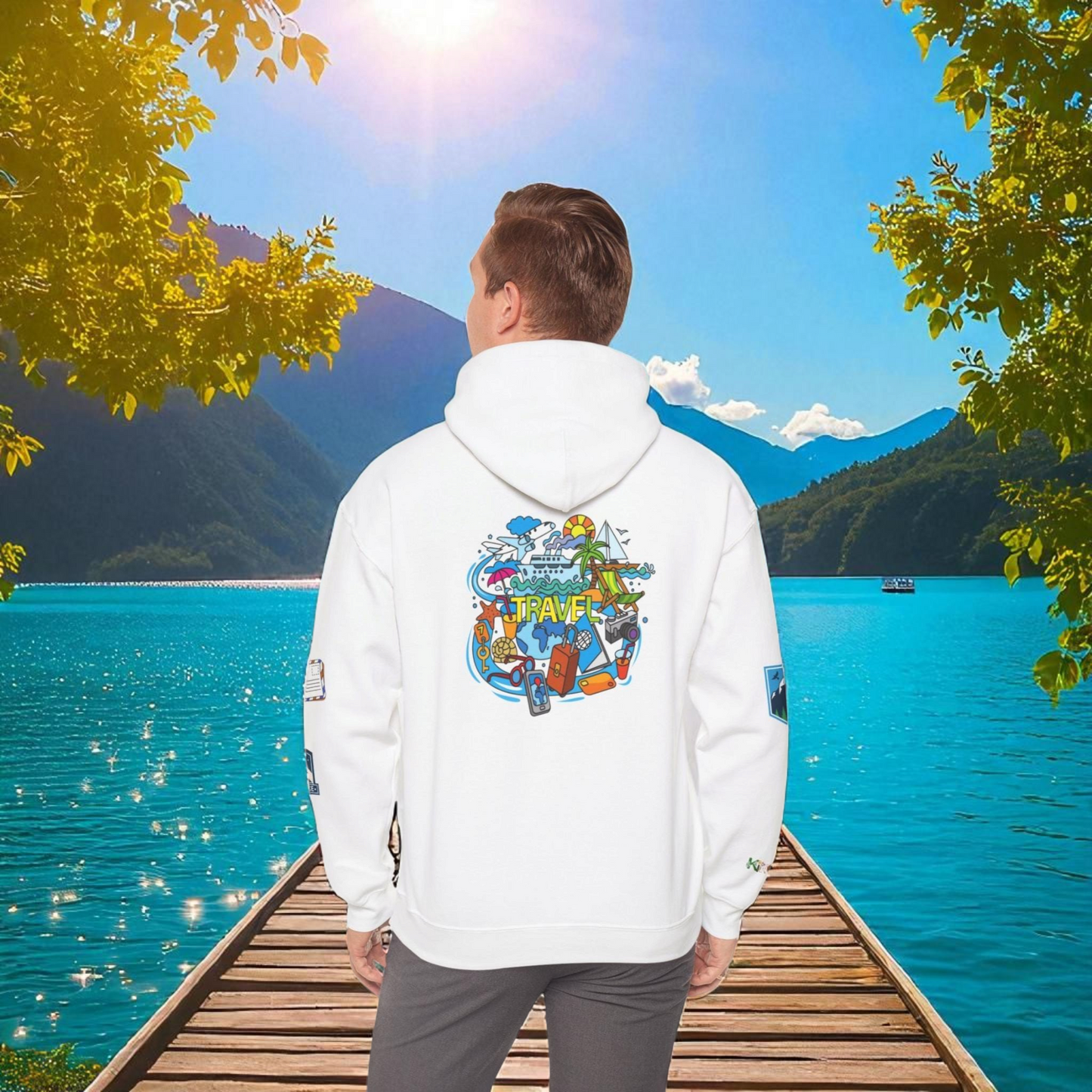 Travel Enthusiast Unisex Hoodie, Vacation Mode Graphic Sweatshirt, Adventure Clothing