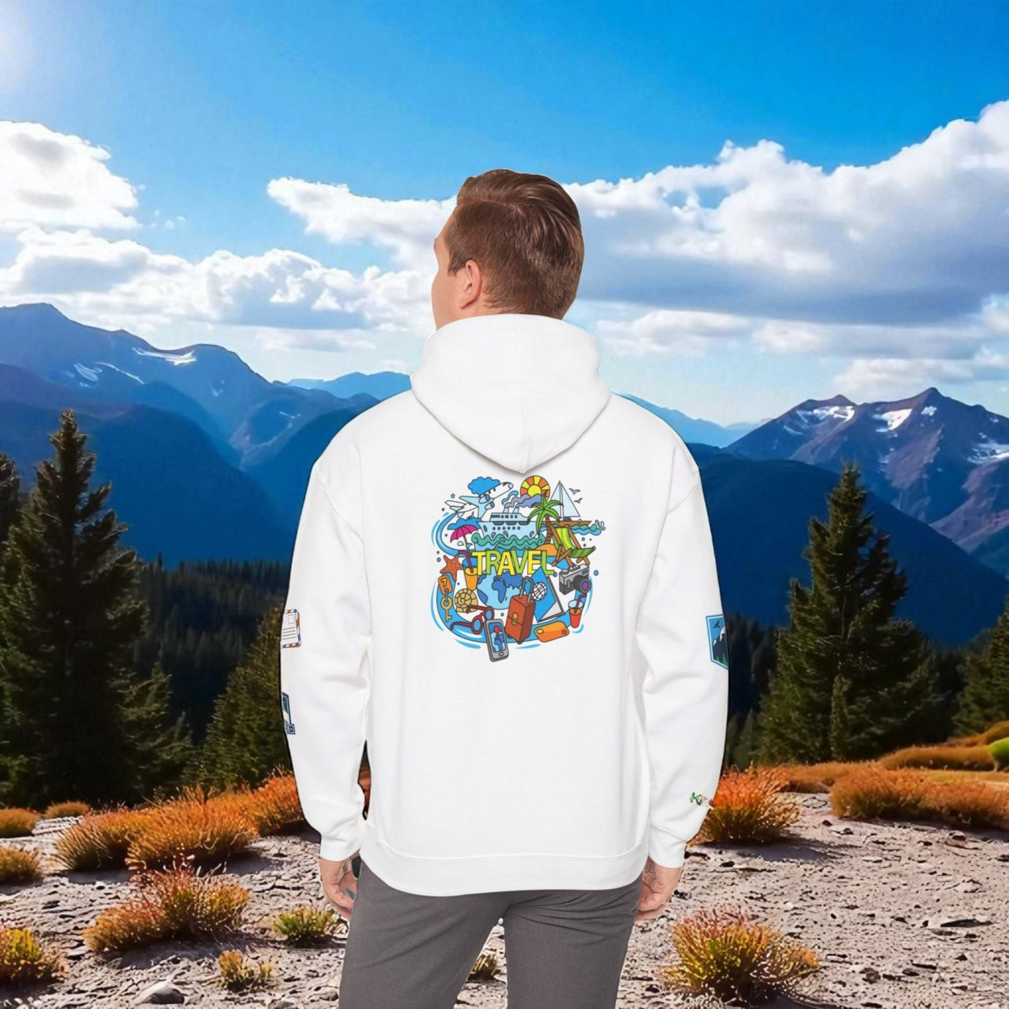 Travel Enthusiast Unisex Hoodie, Vacation Mode Graphic Sweatshirt, Adventure Clothing