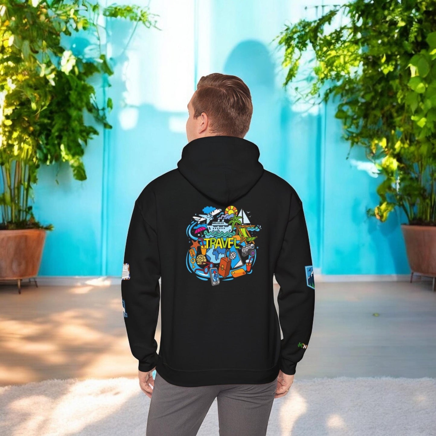 Travel Enthusiast Unisex Hoodie, Vacation Mode Graphic Sweatshirt, Adventure Clothing