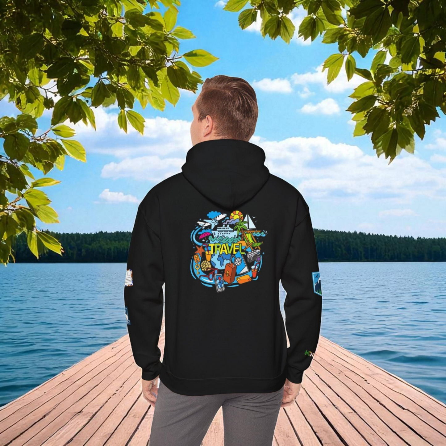 Travel Enthusiast Unisex Hoodie, Vacation Mode Graphic Sweatshirt, Adventure Clothing