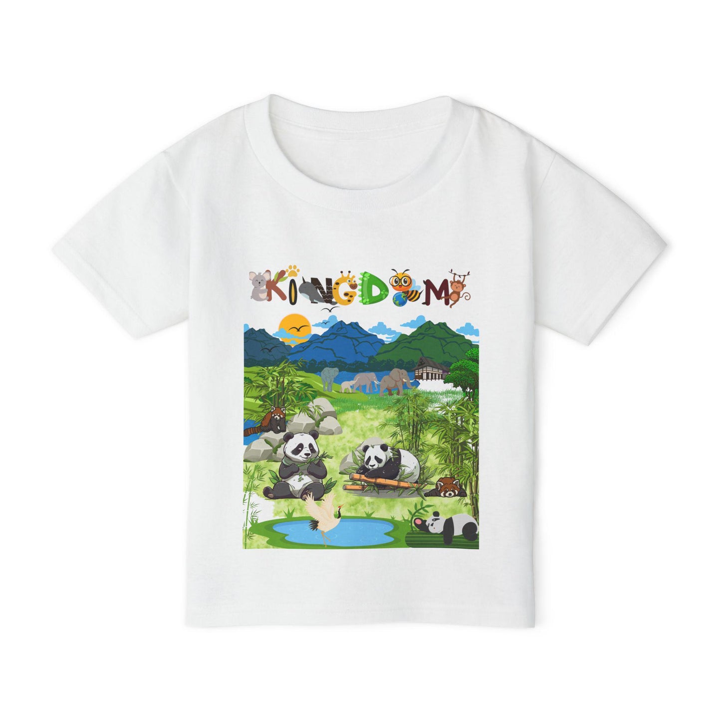 Wild Animals Graphic Toddler T-Shirt, Nature Theme Jungle Safari Shirt