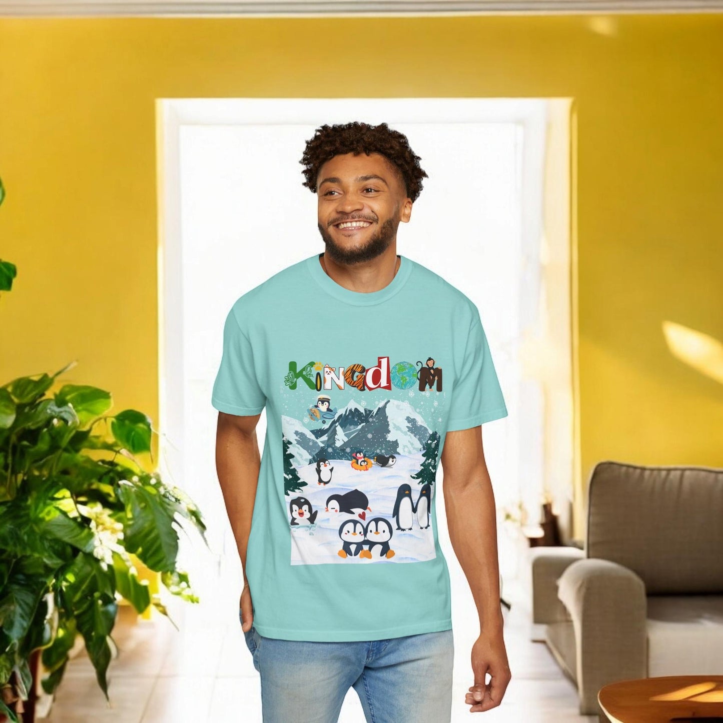 Arctic Life Penguin Graphic Unisex T-Shirt, Nature Theme, Wildlife Tee Shirt, Animal Lover Tee