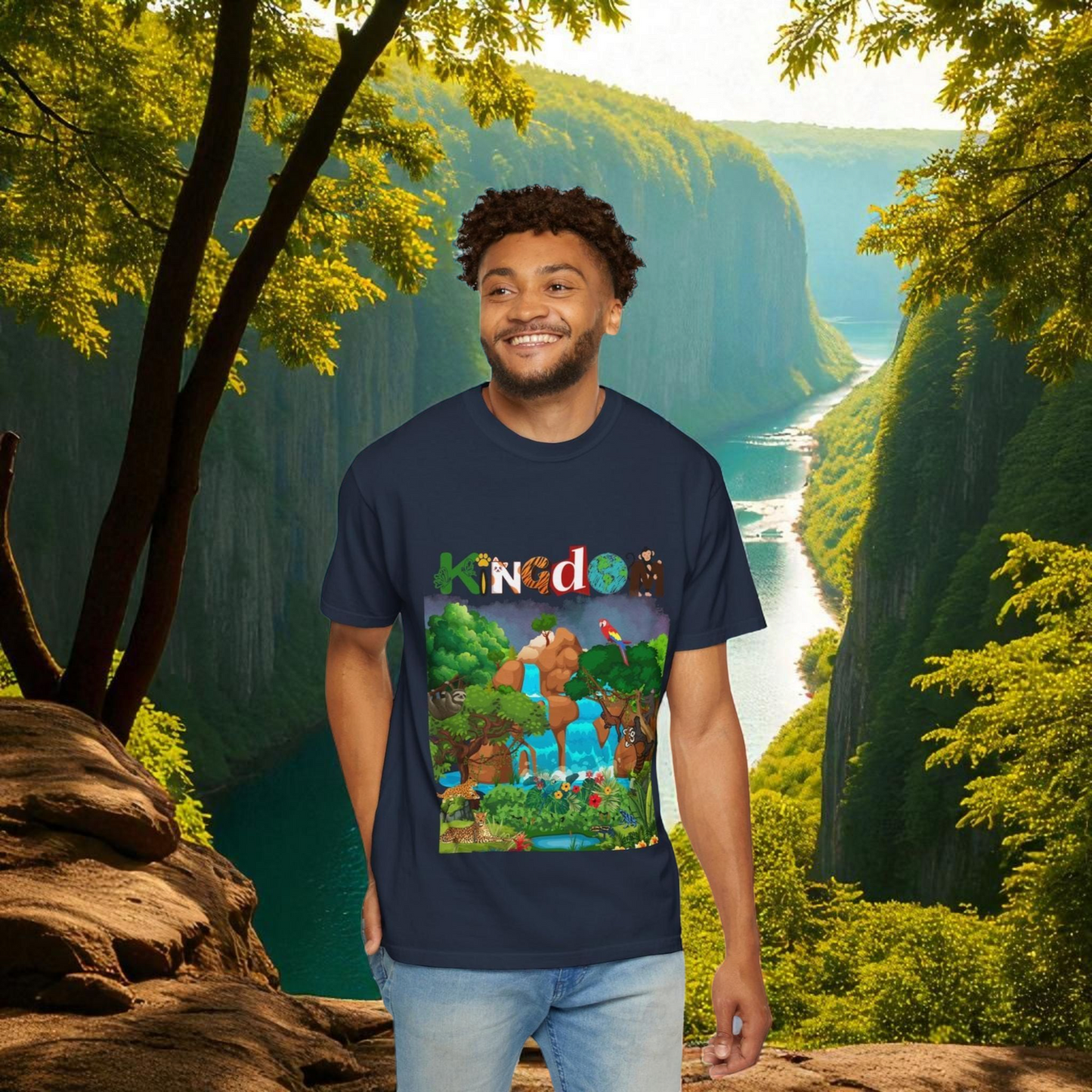 Rainforest Animal Graphic Unisex T-shirt, Jungle Wildlife Tee, Nature Lover Gift