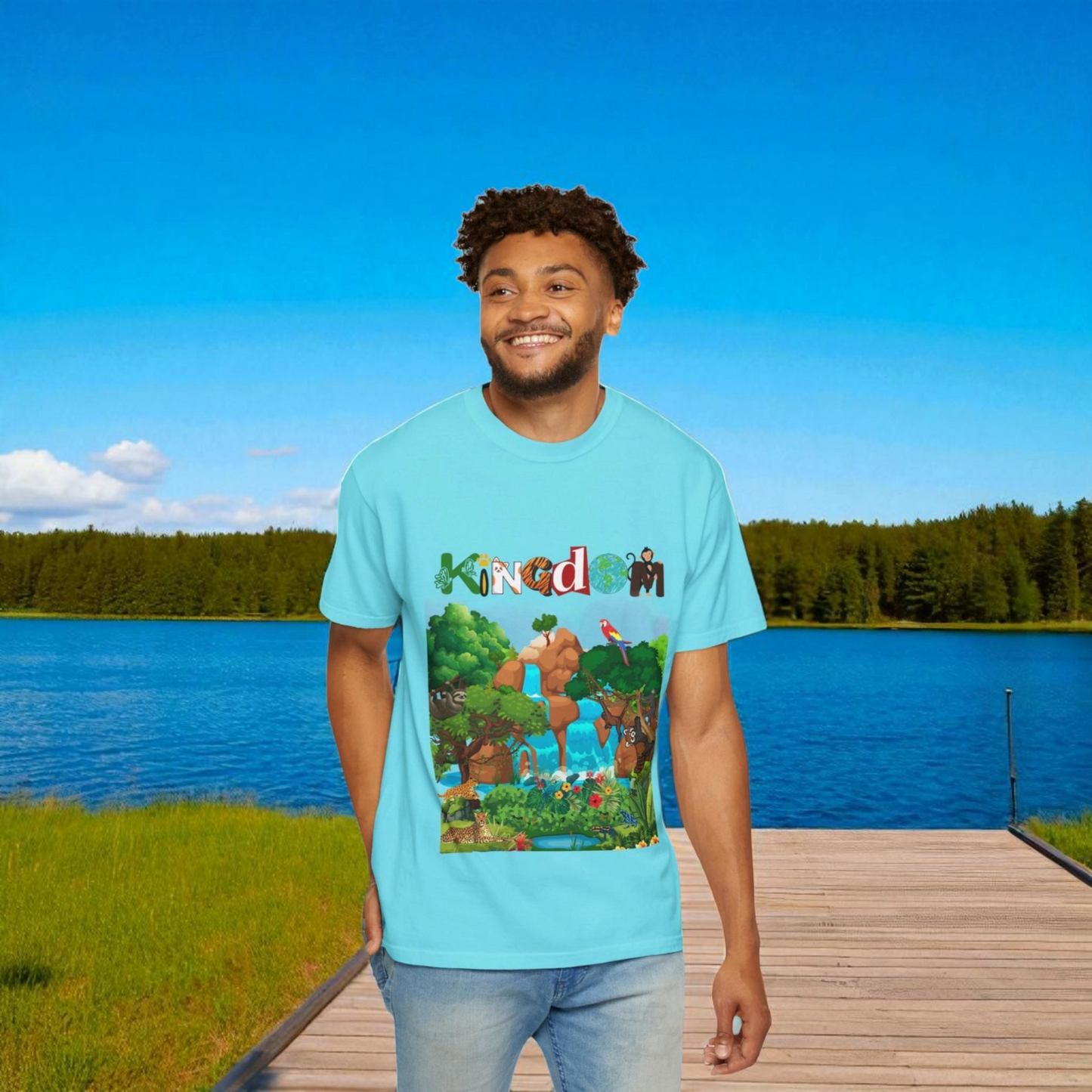 Rainforest Animal Graphic Unisex T-shirt, Jungle Wildlife Tee, Nature Lover Gift