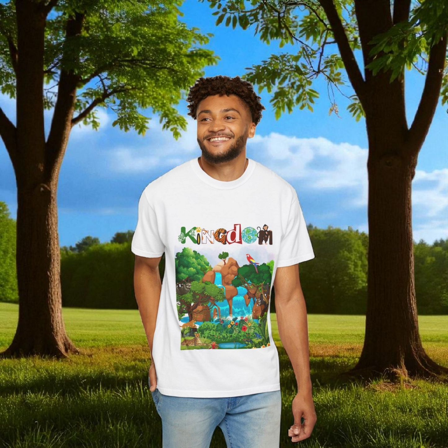 Rainforest Animal Graphic Unisex T-shirt, Jungle Wildlife Tee, Nature Lover Gift