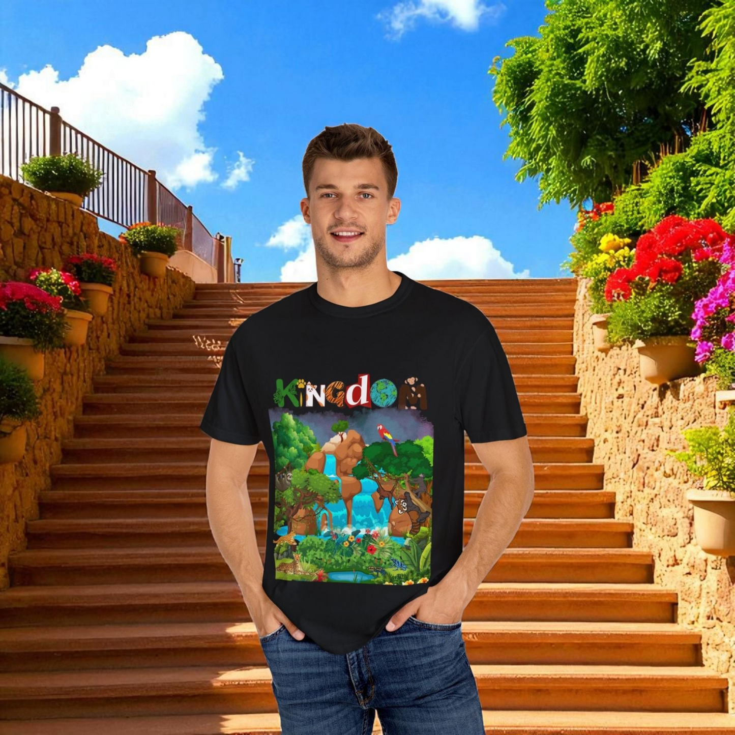 Rainforest Animal Graphic Unisex T-shirt, Jungle Wildlife Tee, Nature Lover Gift