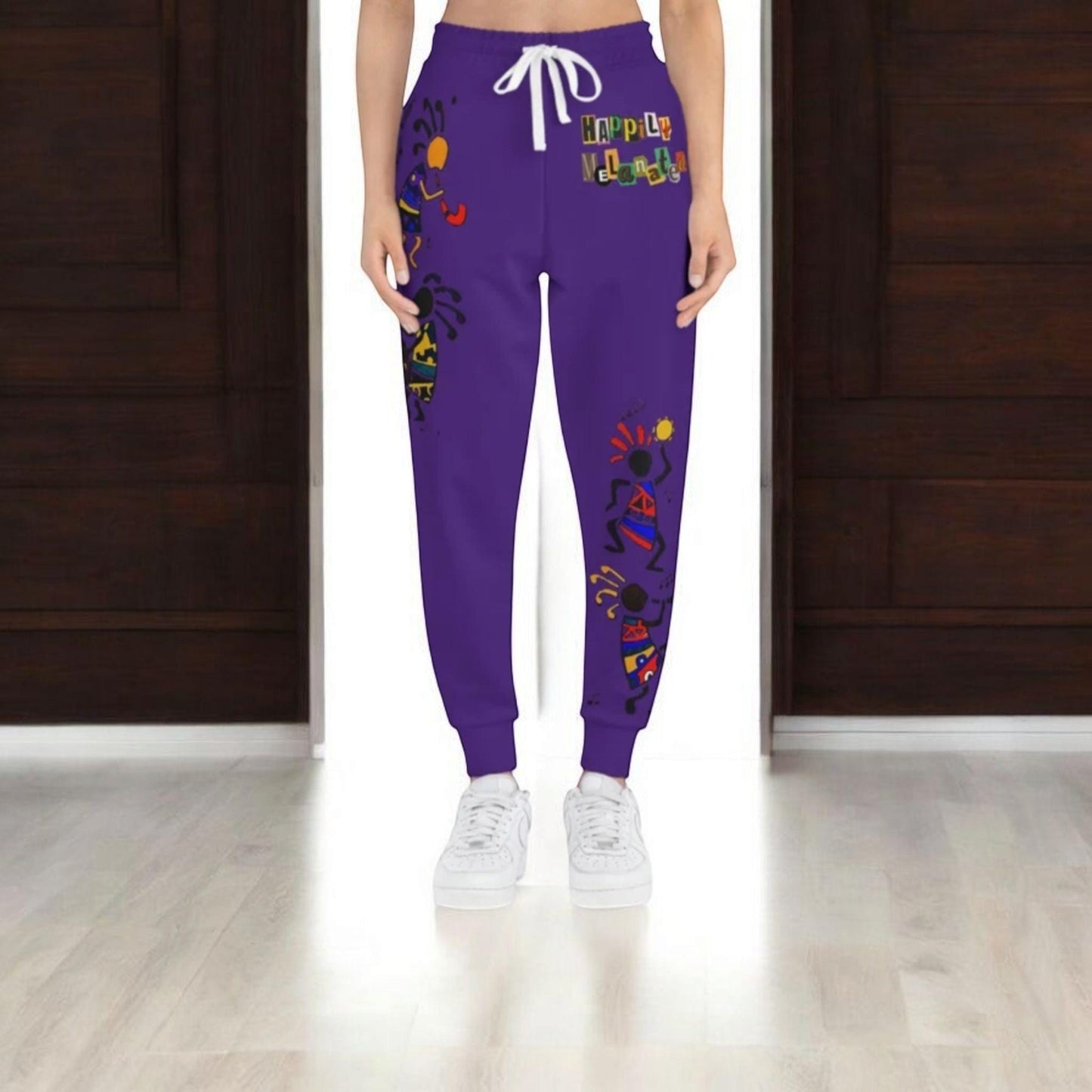 Afro Music Graphic Art Unisex Athletic Joggers, Running Leggings, Dance Pants