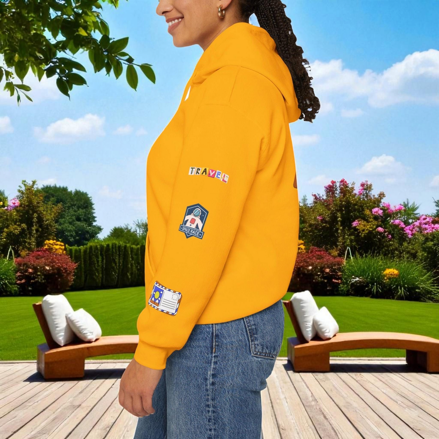Vacation Theme Graphic Unisex Hoodie, Travel Enthusiast Sweatshirt
