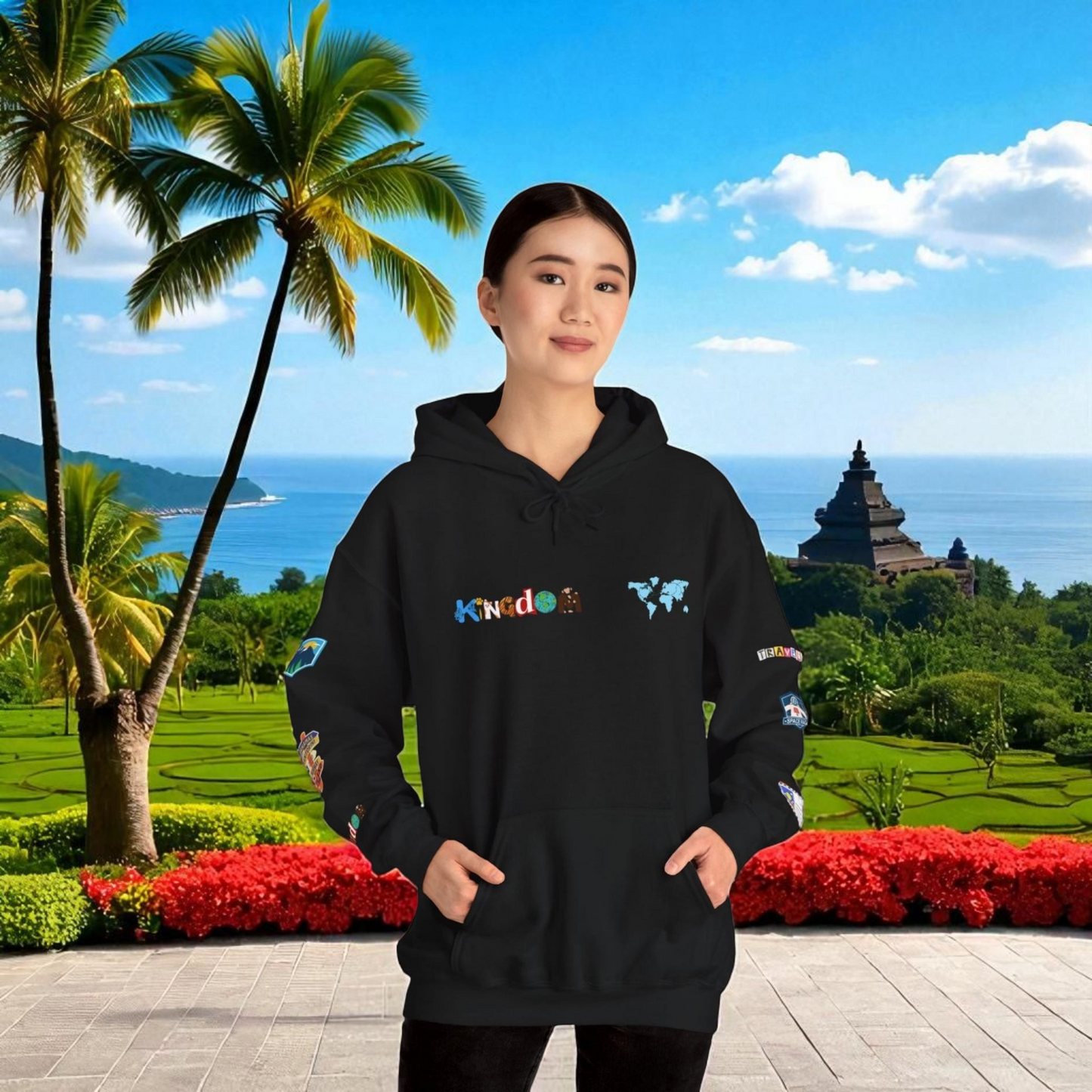 Vacation Theme Graphic Unisex Hoodie, Travel Enthusiast Sweatshirt