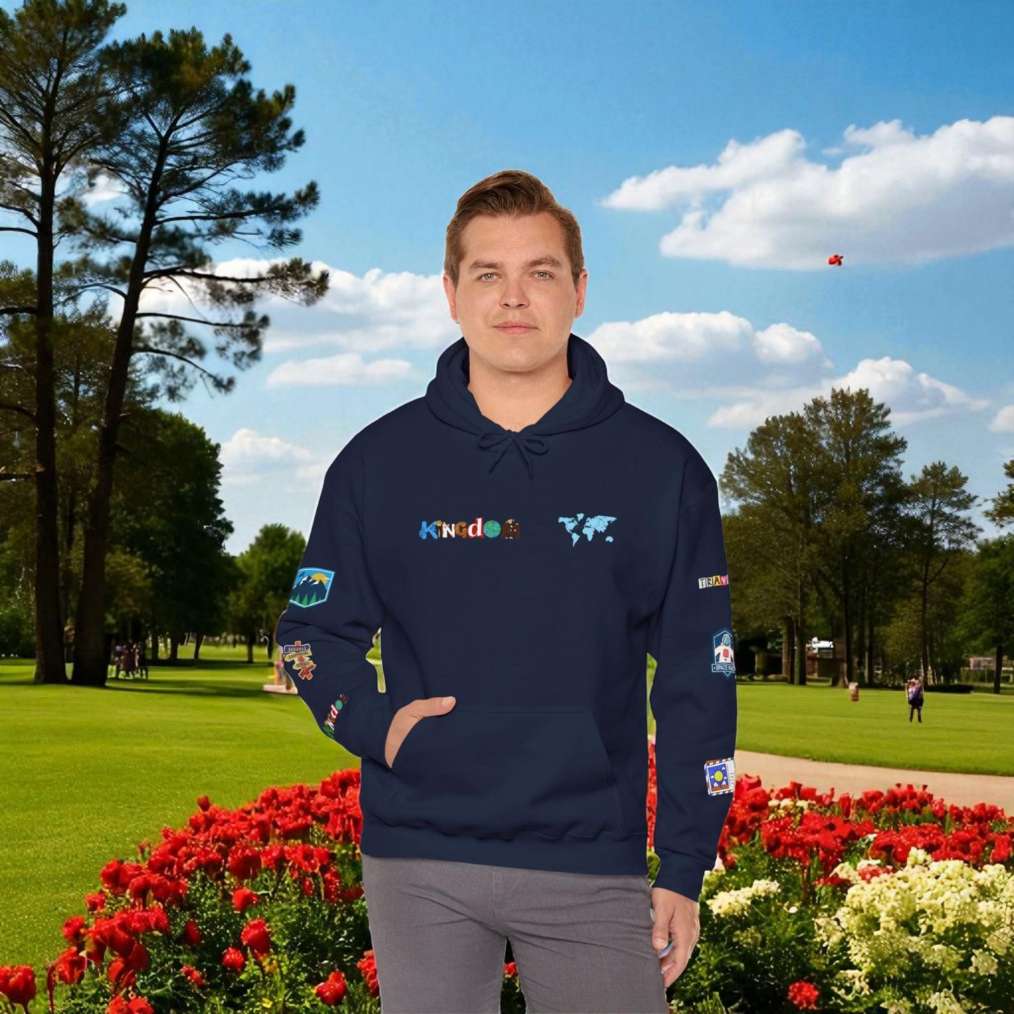 Vacation Theme Graphic Unisex Hoodie, Travel Enthusiast Sweatshirt, Wanderlust Hooded Pullover