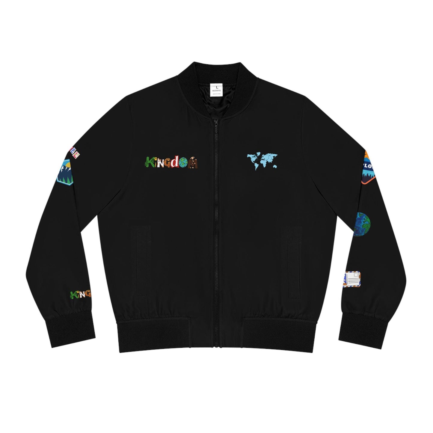 Graphic Women's Bomber Jacket - Travel Enthusiast Vacation Mode Outerwear