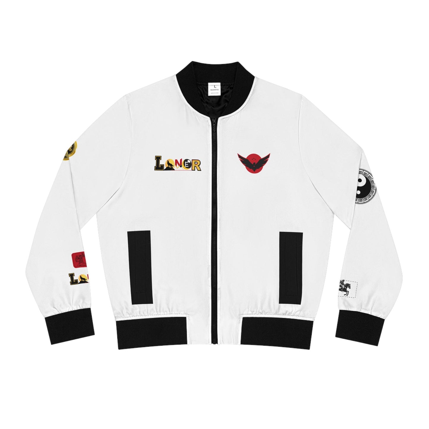 Tiger Graphic Bomber Jacket, Illusion Art All Over Print Women's Outerwear, Wild Animal Theme, Graphic Tiger Jacket, Women's Streetwear,