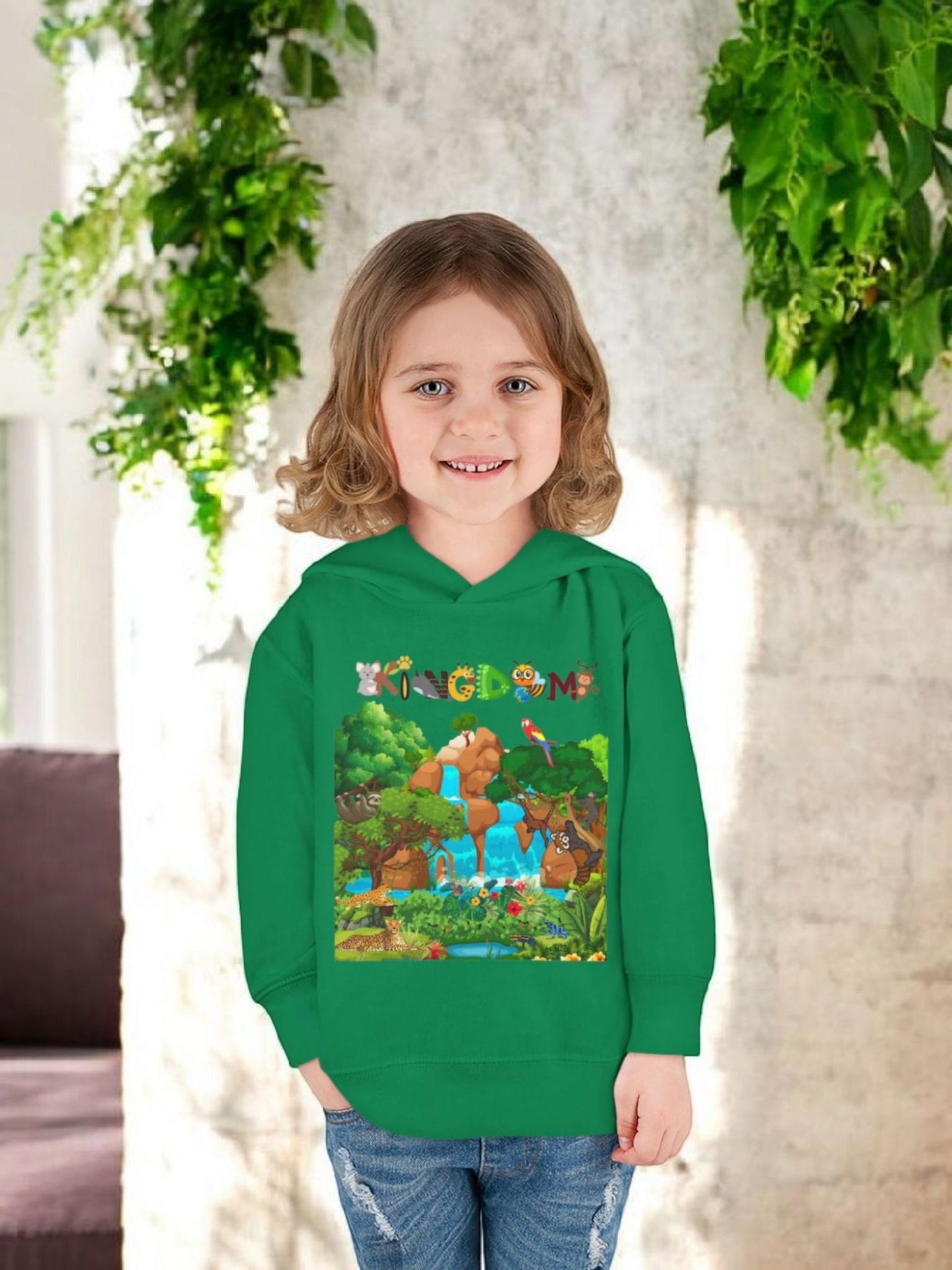 Jungle Life Toddler Hoodie, Kids Safari Pullover, Animal Print Child Sweatshirt, Wildlife Theme Baby Jumper, Graphic Nature Boy/Girl Jacket,