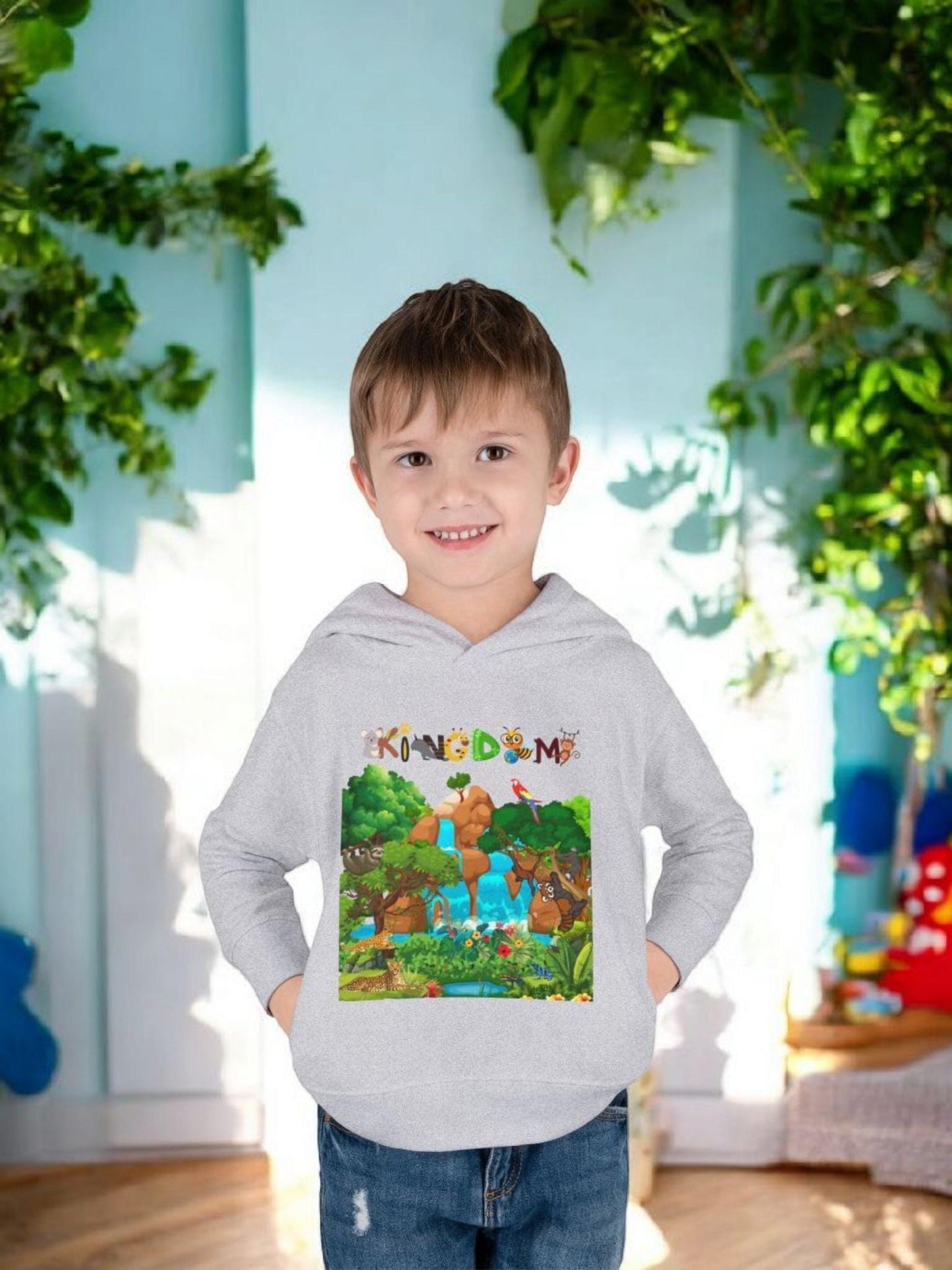 Jungle Life Toddler Hoodie, Kids Safari Pullover, Animal Print Child Sweatshirt, Wildlife Theme Baby Jumper, Graphic Nature Boy/Girl Jacket,