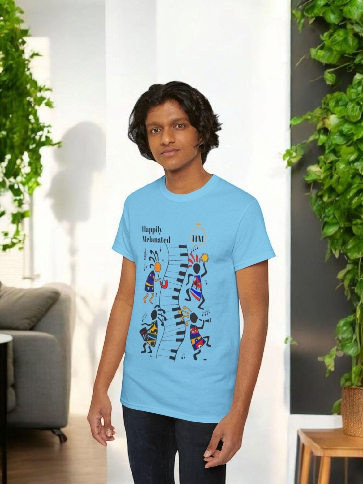 Afro Music, Piano Graphic Unisex Tee, Hand Drawn Music Shirt, Jazz Lover Gift