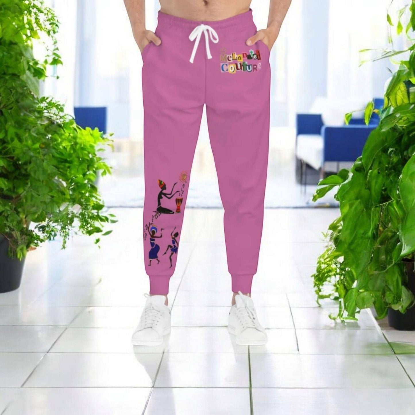 Afro Music Graphic Art Unisex Athletic Joggers, Running Leggings, Dance Pants
