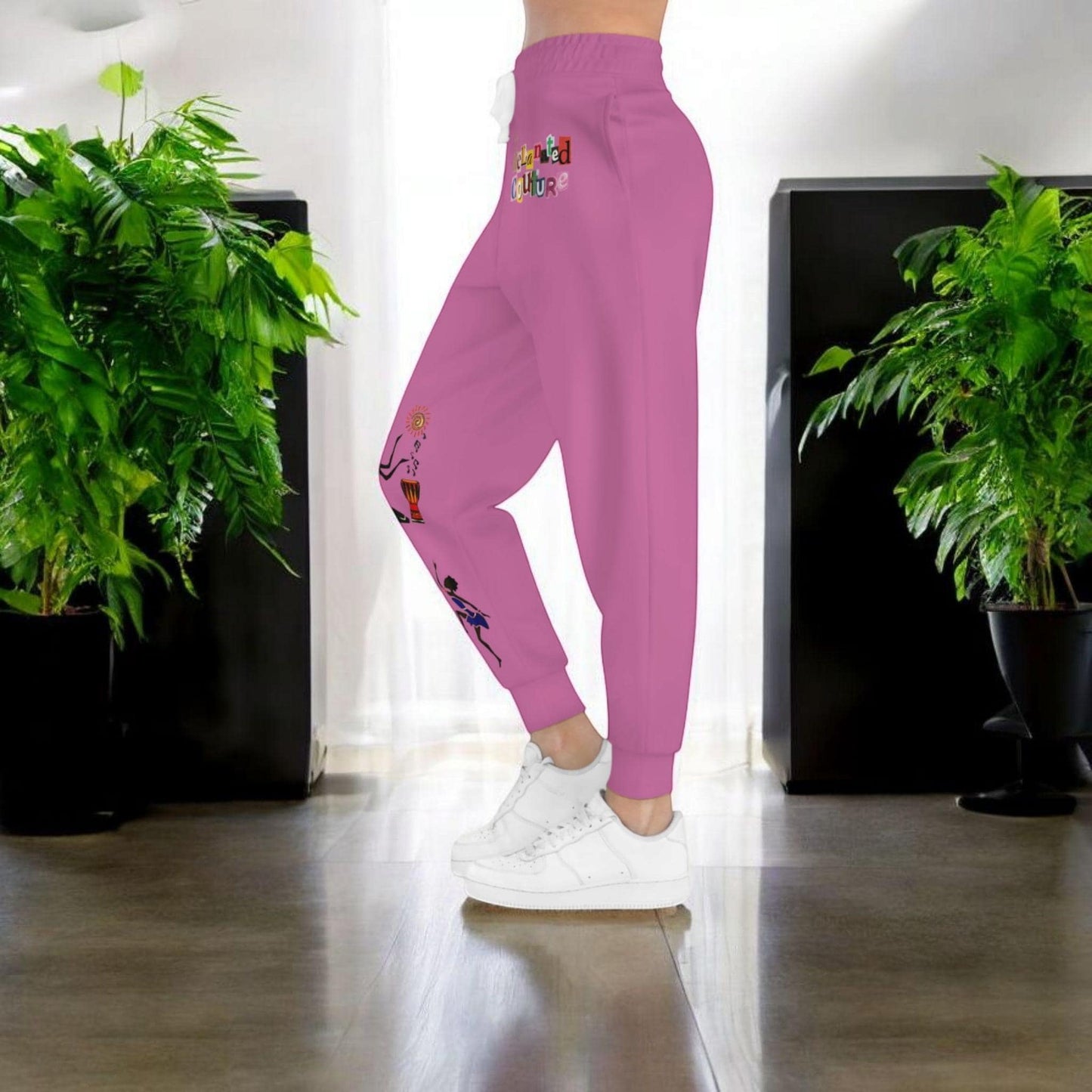 Afro Music Graphic Art Unisex Athletic Joggers, Running Leggings, Dance Pants