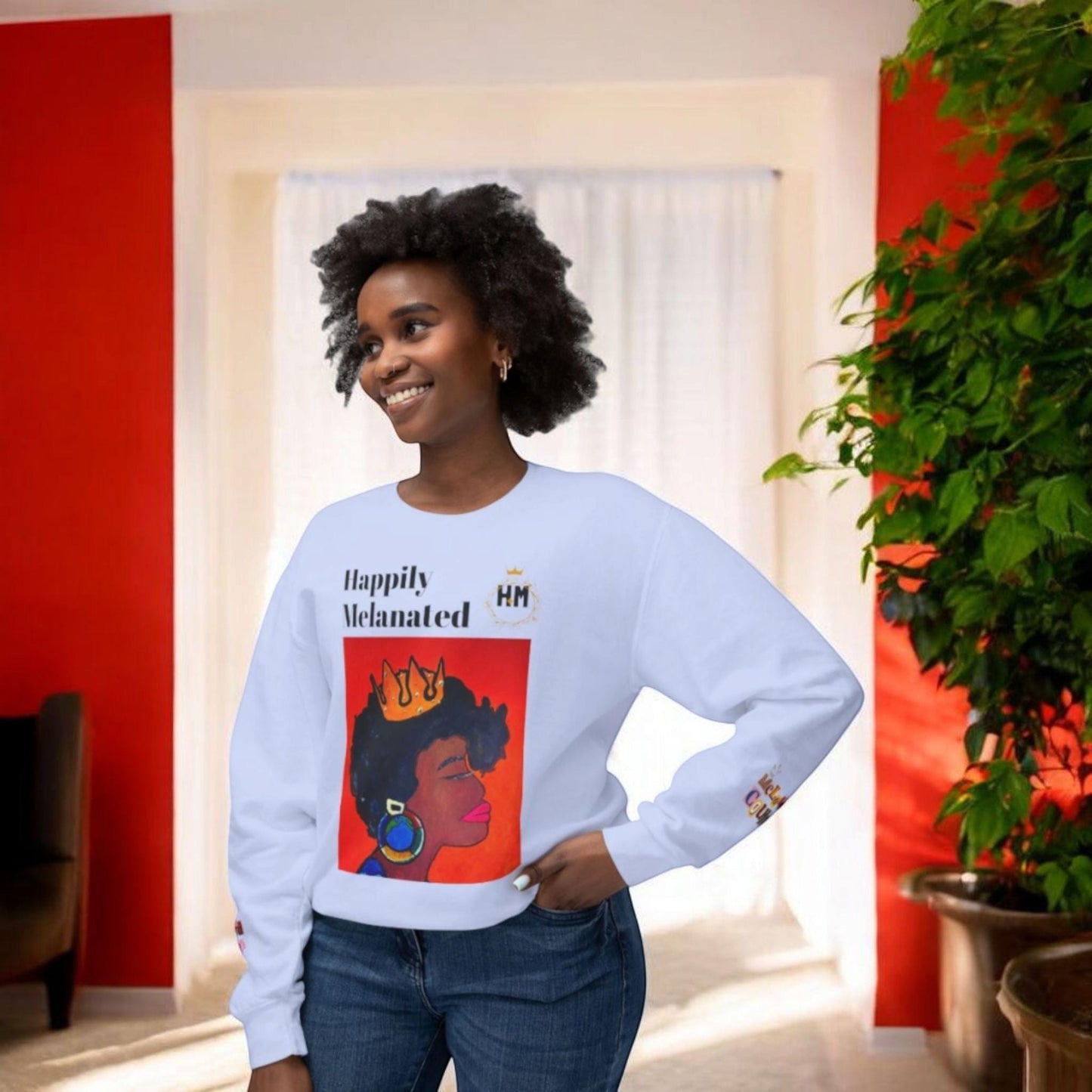 Beautiful Unisex Lightweight Crewneck Sweatshirt, Multiple Sizes, Wearable Art