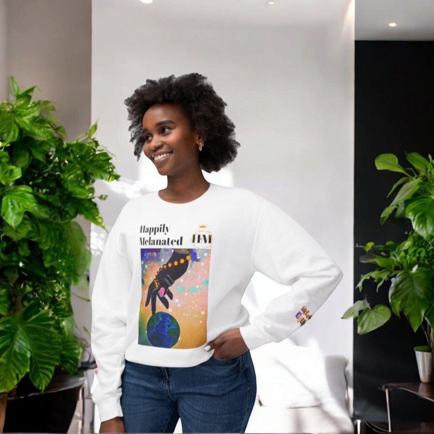 Hand-Drawn African Motif Sweatshirt - Soft and Sustainable Unisex Urban Apparel