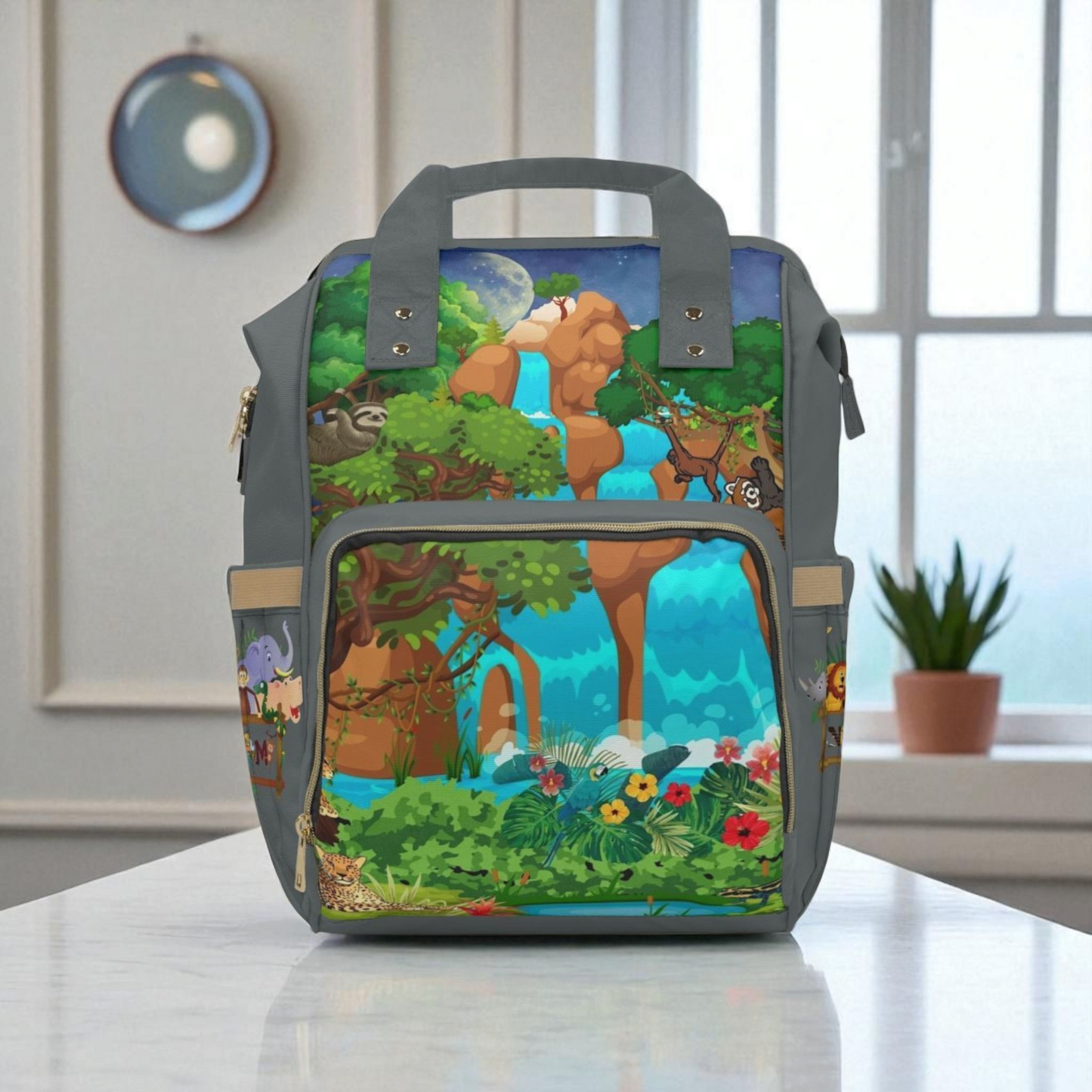 Adventurous Jungle Diaper Backpack for Parents
