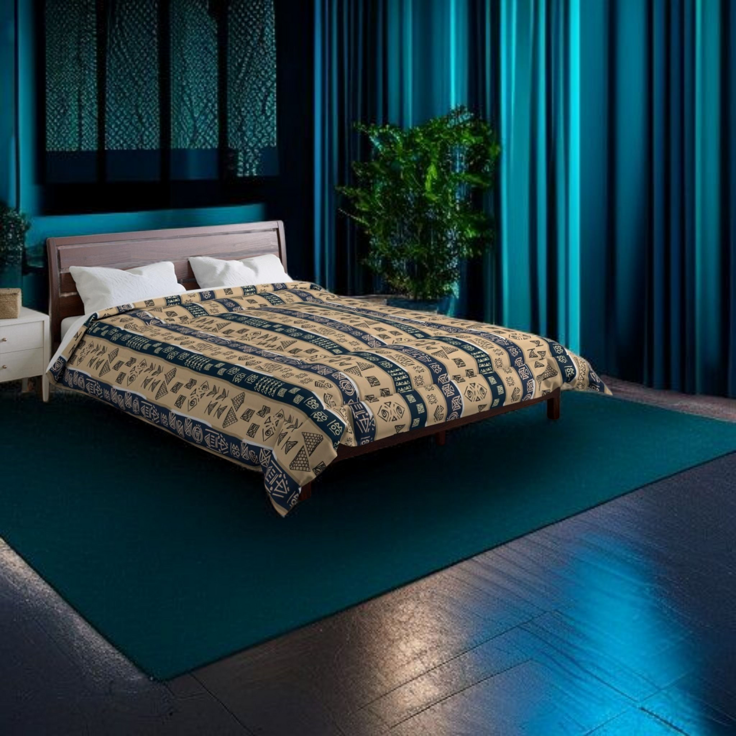 Tribal Comforter, Boho Blanket, Aztec Bedding, Ethnic Duvet Cover