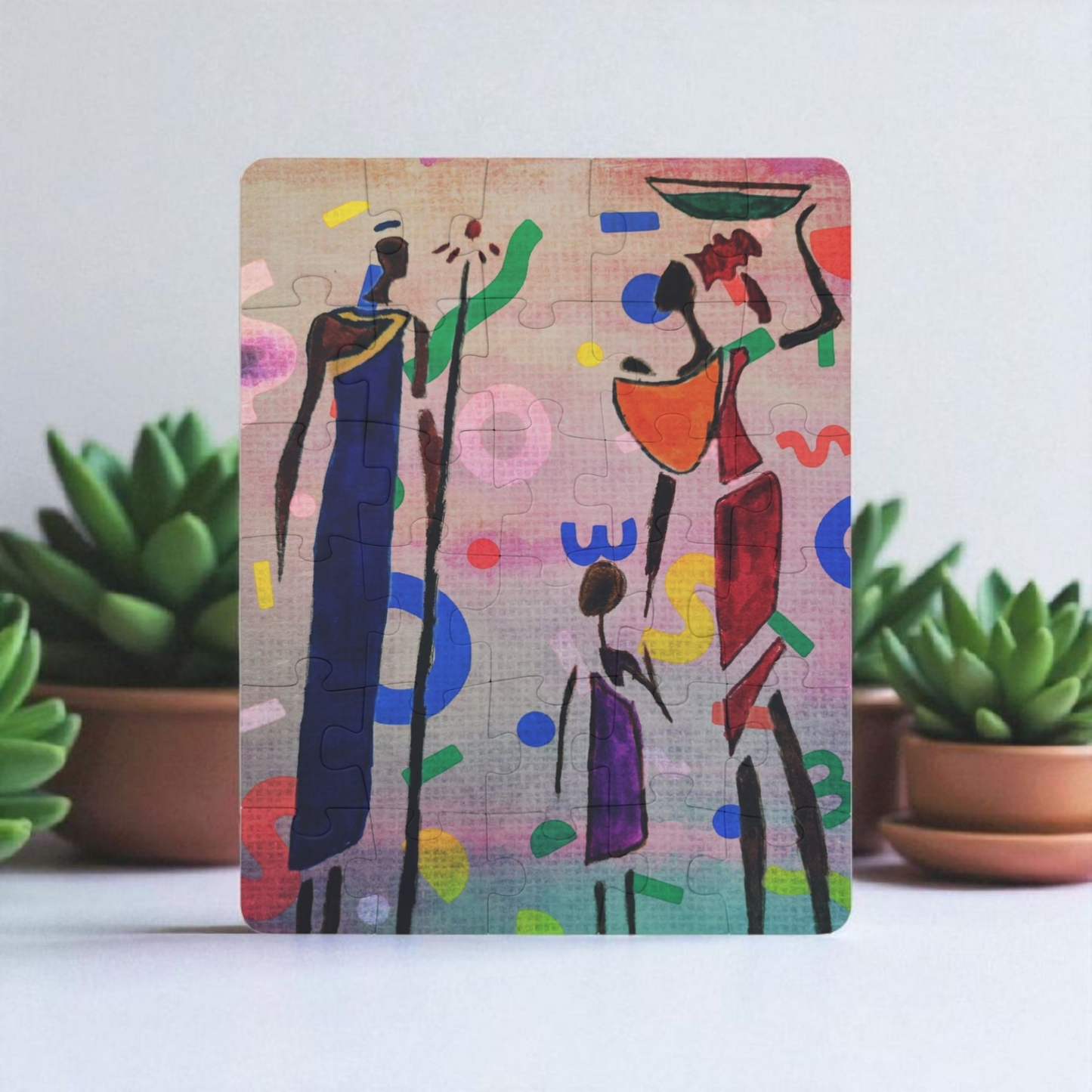 Kids' 30-Piece Puzzle - Colorful Cultural Artwork for Learning and Fun