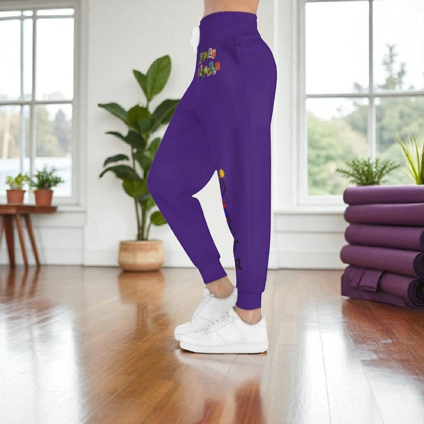 Afro Music Graphic Art Unisex Athletic Joggers, Running Leggings, Dance Pants