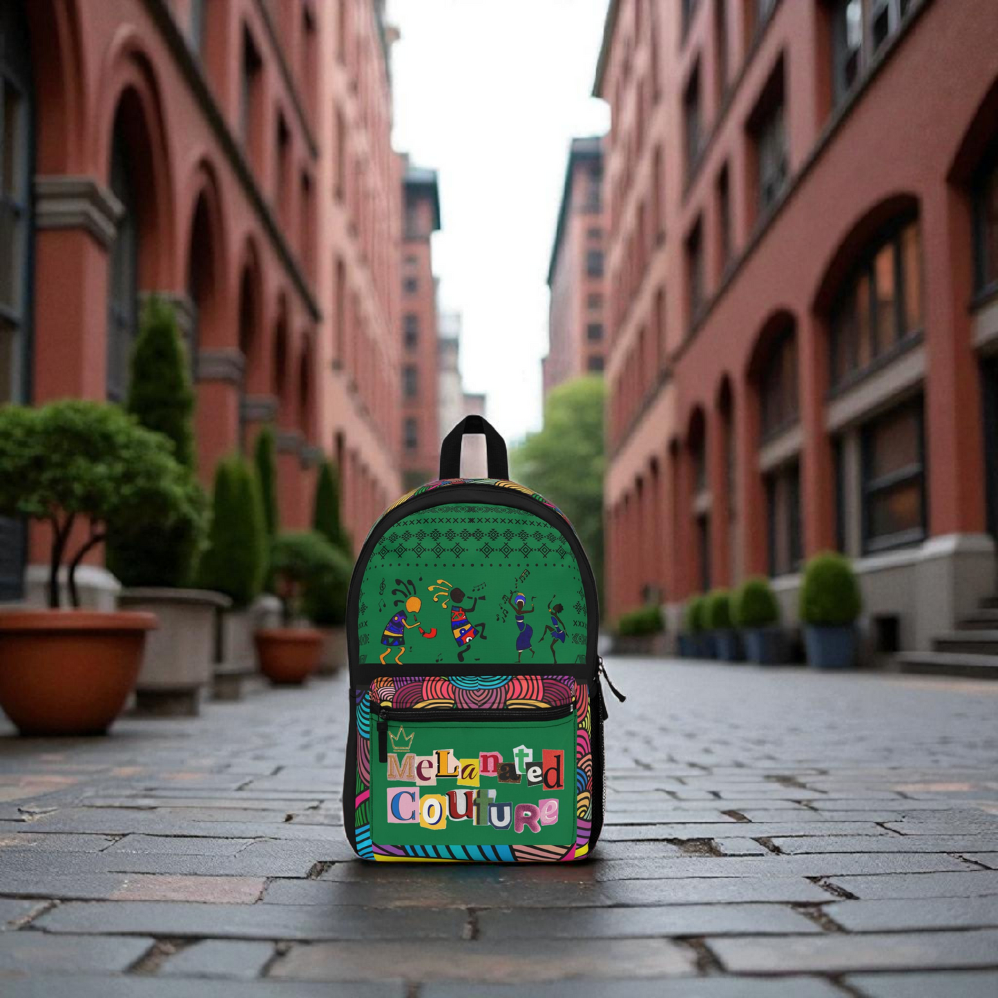 Unique Tribal Dance Backpack, Ethnic Music Festival Bag, Boho Rucksack, Aztec Design