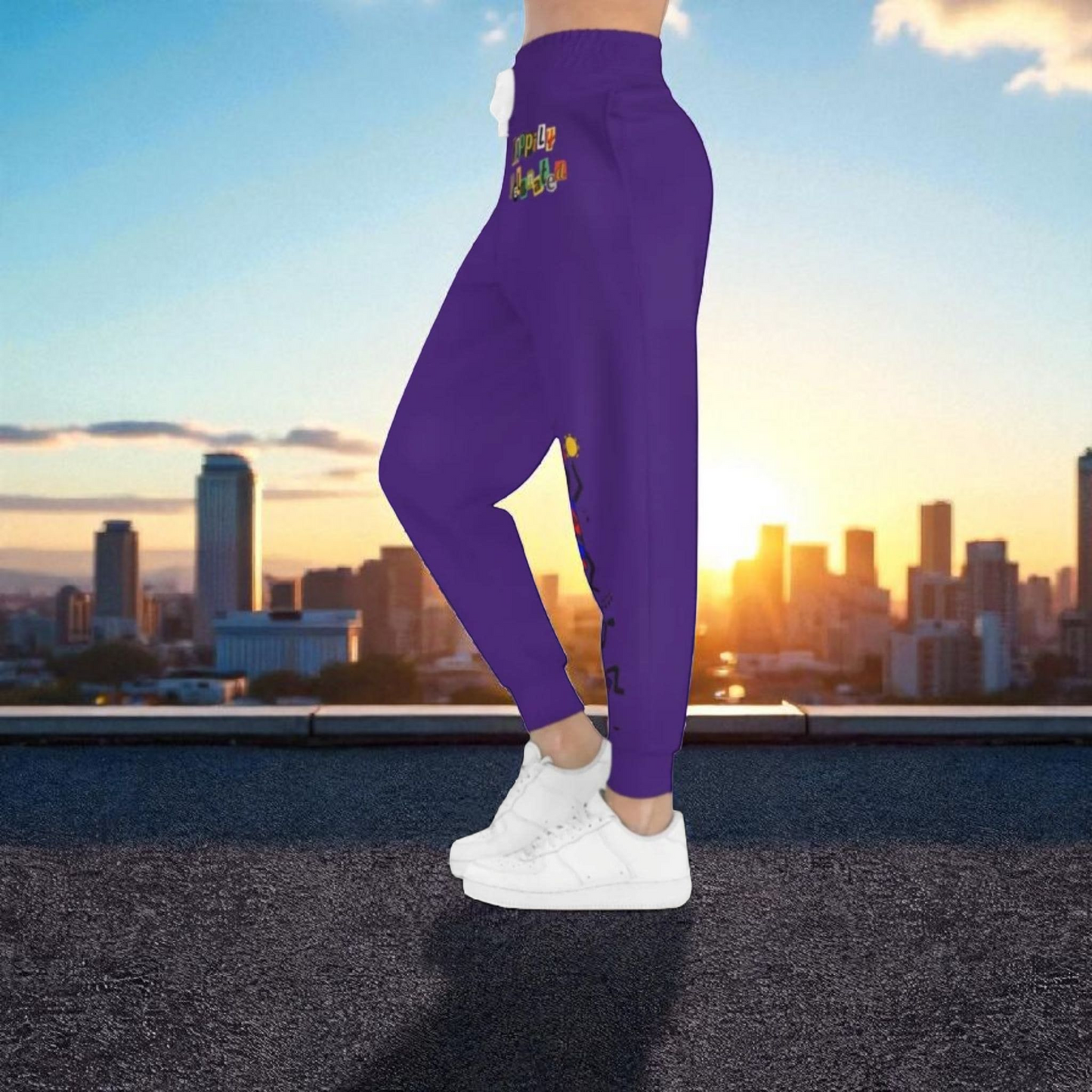 Afro Music Graphic Art Unisex Athletic Joggers, Running Leggings, Dance Pants
