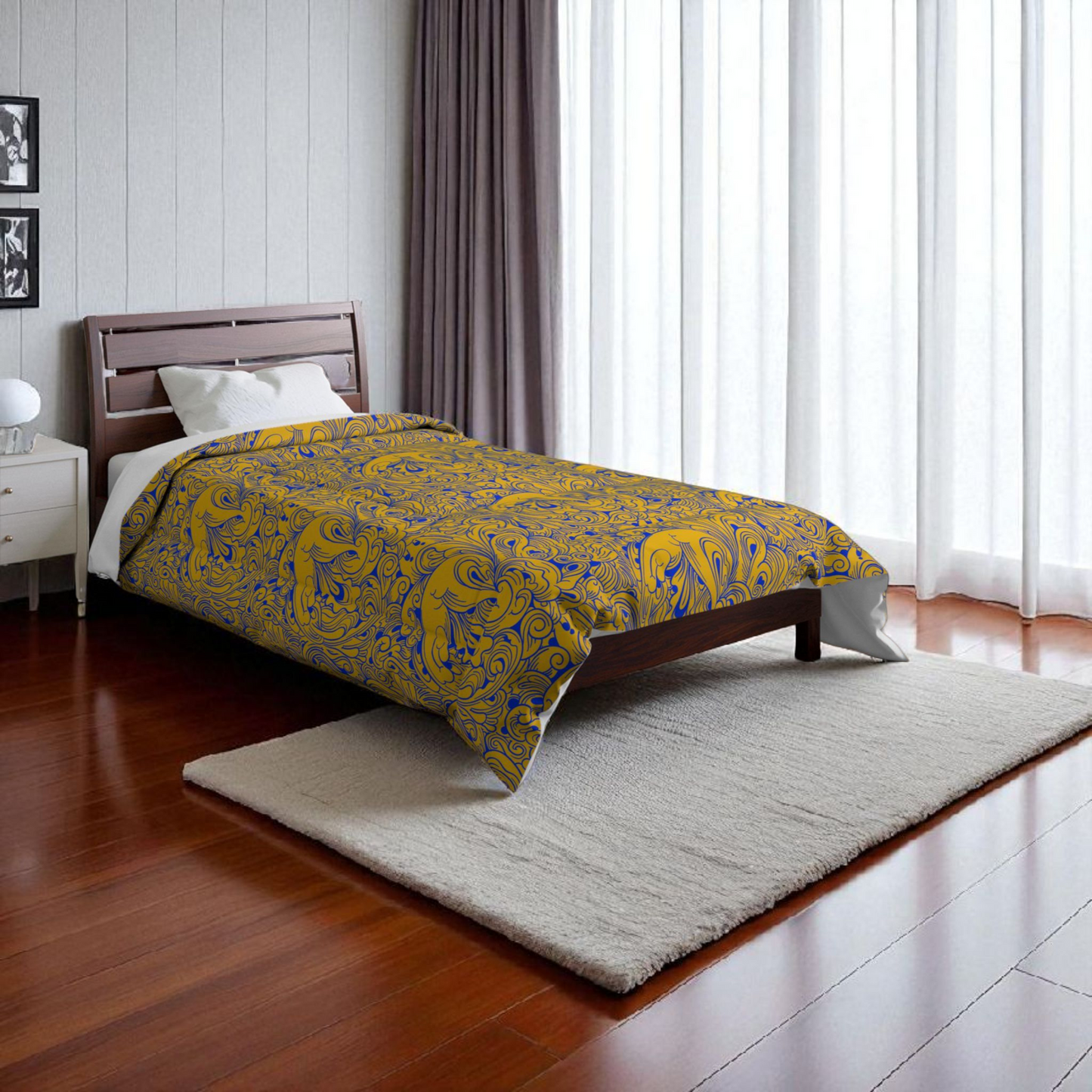 Floral Comforter, Botanical Bedding, Cozy Duvet Cover, Flower Print