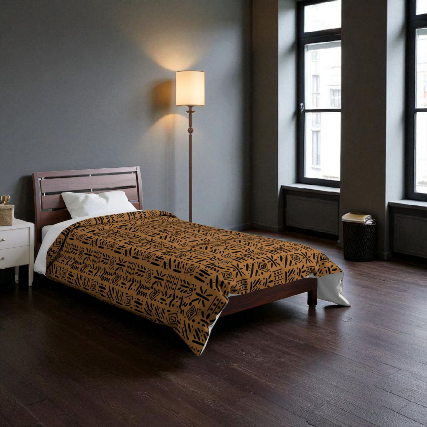 Boho Comforter, Aztec Pattern Bedding, Cozy Home Decor, Tribal Print Duvet Cover