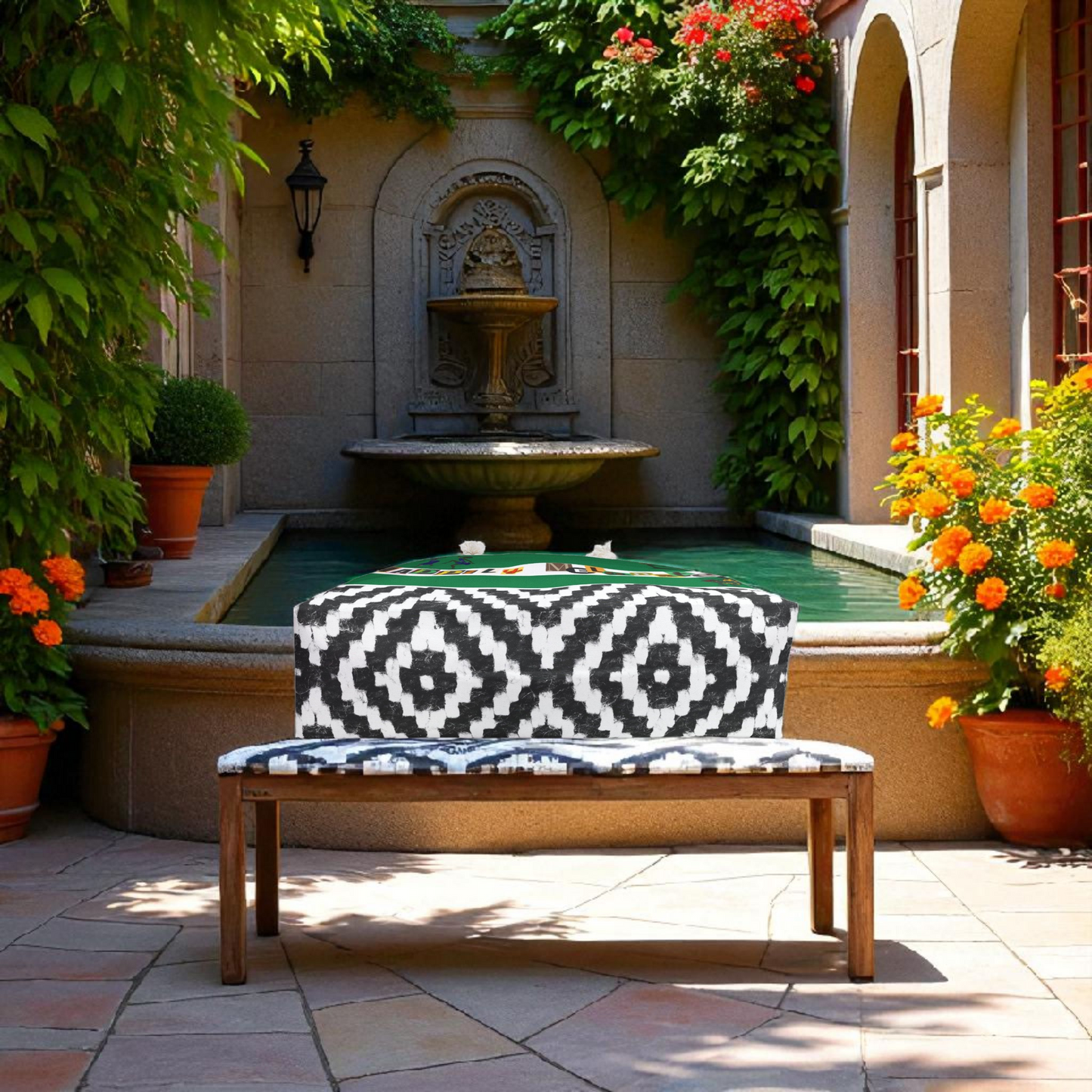 Handcrafted Ethnic Music Art Weekender Bag - Oversized, Durable Tote with Rope Handles