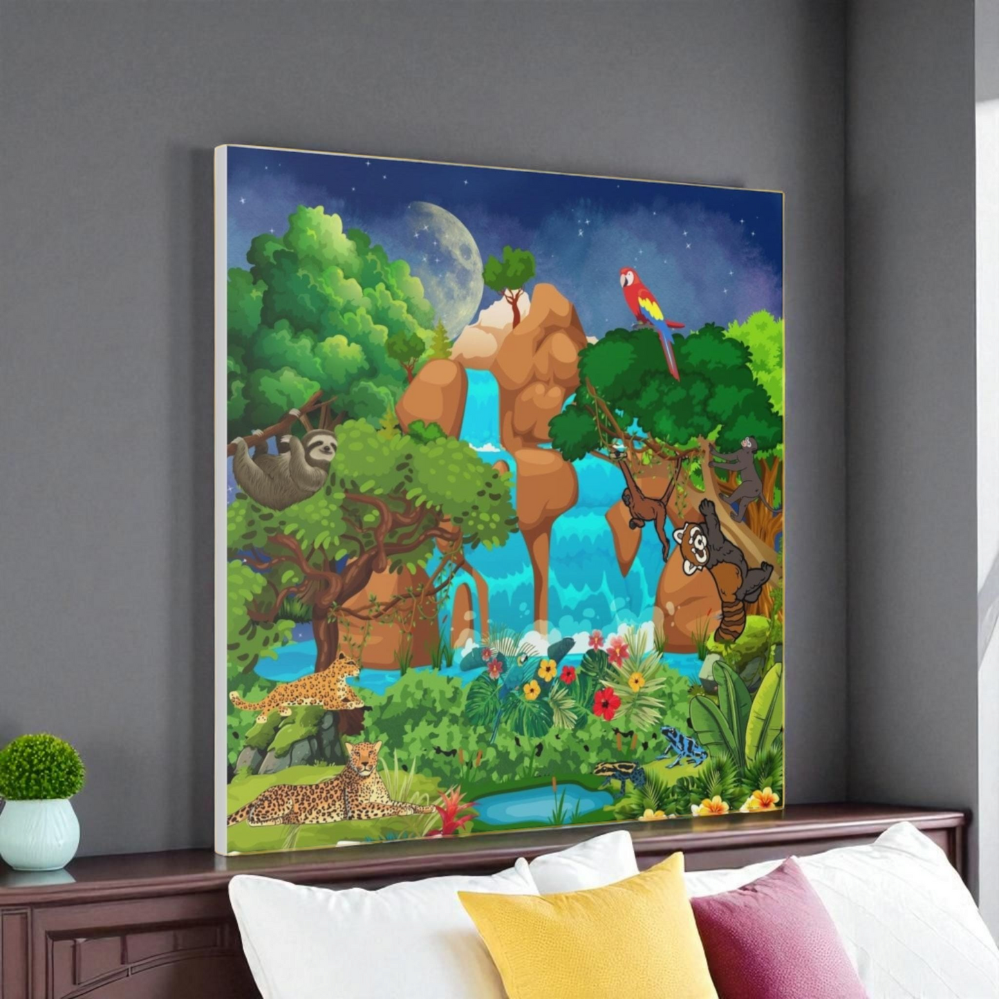 Canvas Gallery Wraps, Jungle Wild Life Art, Animal Wall Art, Nature, Safari Home Decor