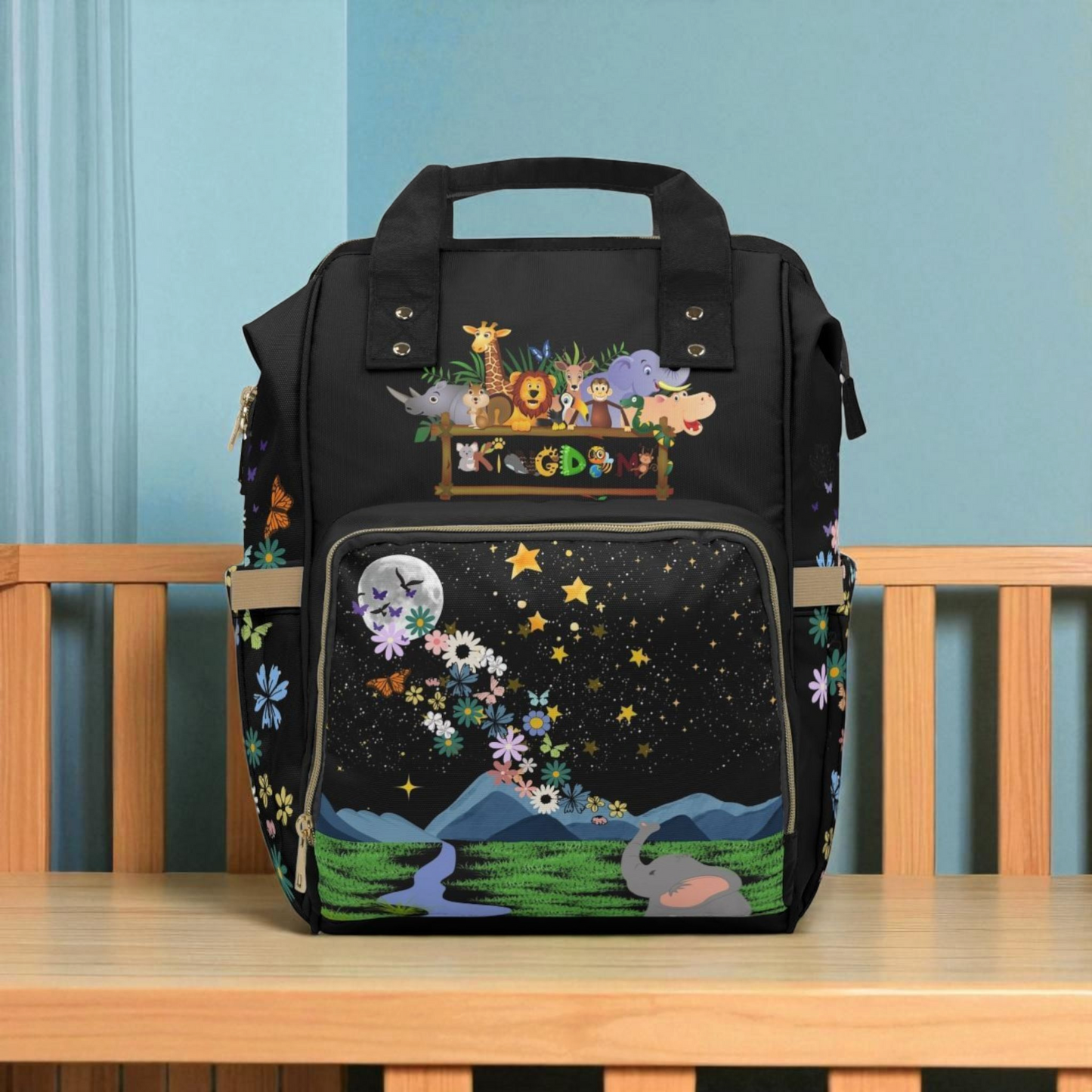 Whimsical Animal-Themed Multifunctional Diaper Backpack - Perfect for Parents on the Go!