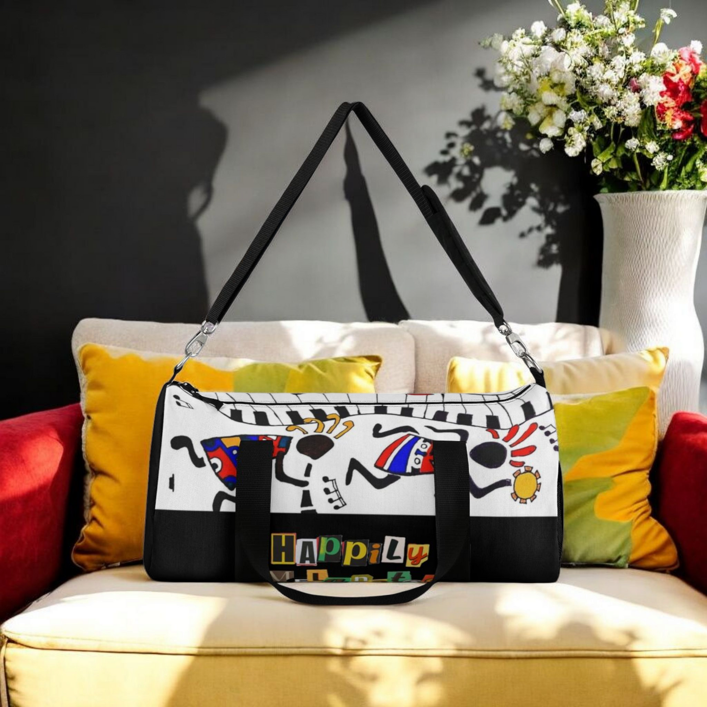 Ethnic Music Art Handmade Duffel - Bohemian Style Travel Bag