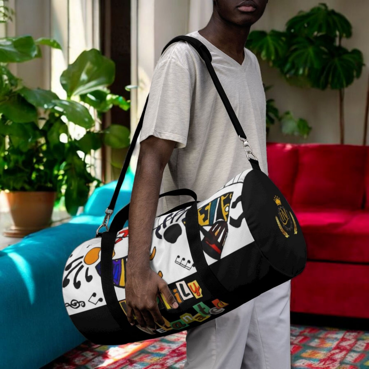 Ethnic Music Art Handmade Duffel - Bohemian Style Travel Bag