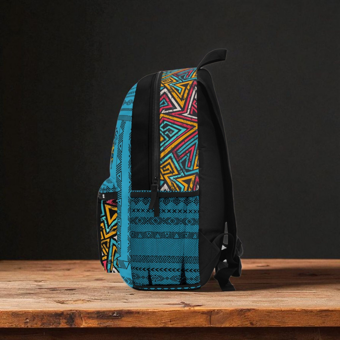 Boho Afro Music Backpack, Music Lover Bag, Cartoon Print Rucksack