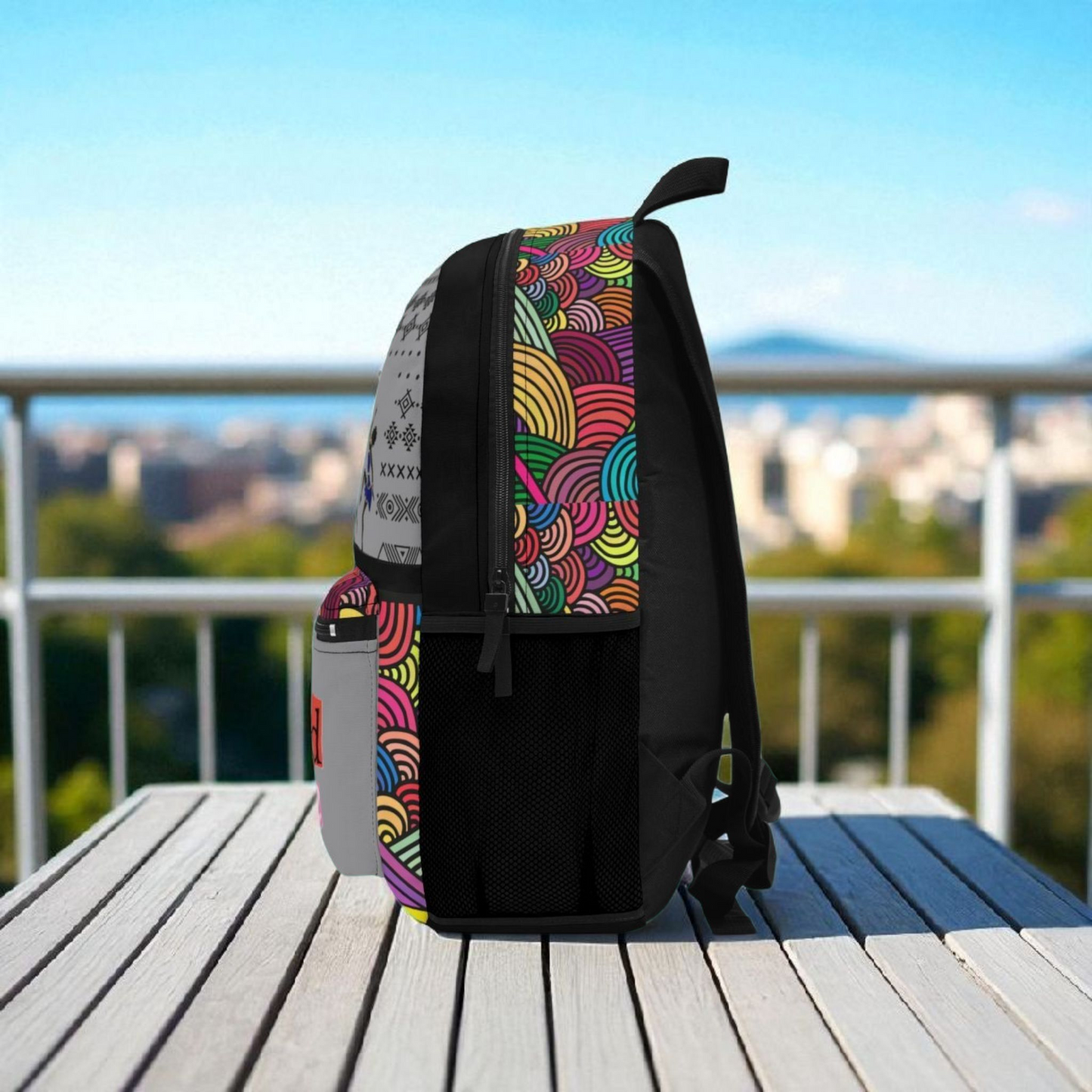 Stylish Tribal Dance Backpack, Ethnic Music Festival Bag, Boho Rucksack, Aztec Design